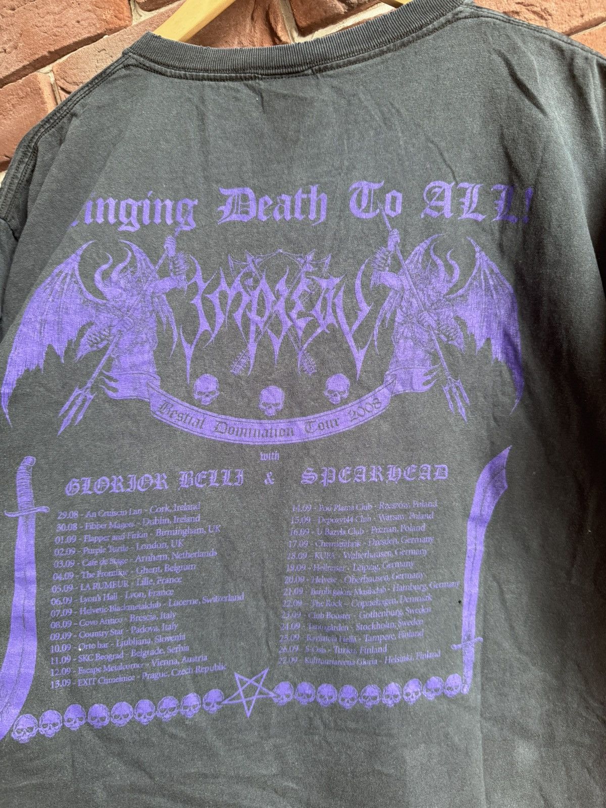 Band Tees Rare Vintage Impiety 00s Domination Black Metal Band T-Shirt Size US L / EU 52-54 / 3 - 7 Thumbnail