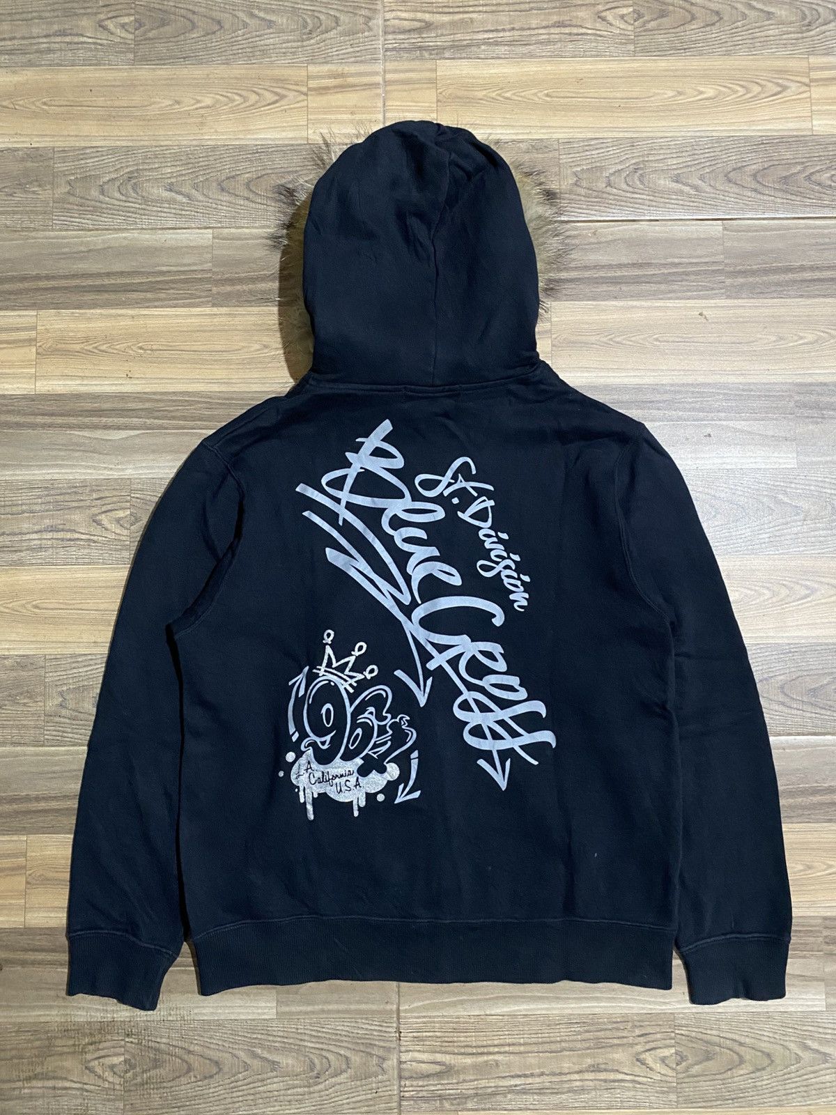 Japanese Brand BLUE CROSS SKULL FUR HOODIES Size M / US 6-8 / IT 42-44 - 10 Thumbnail