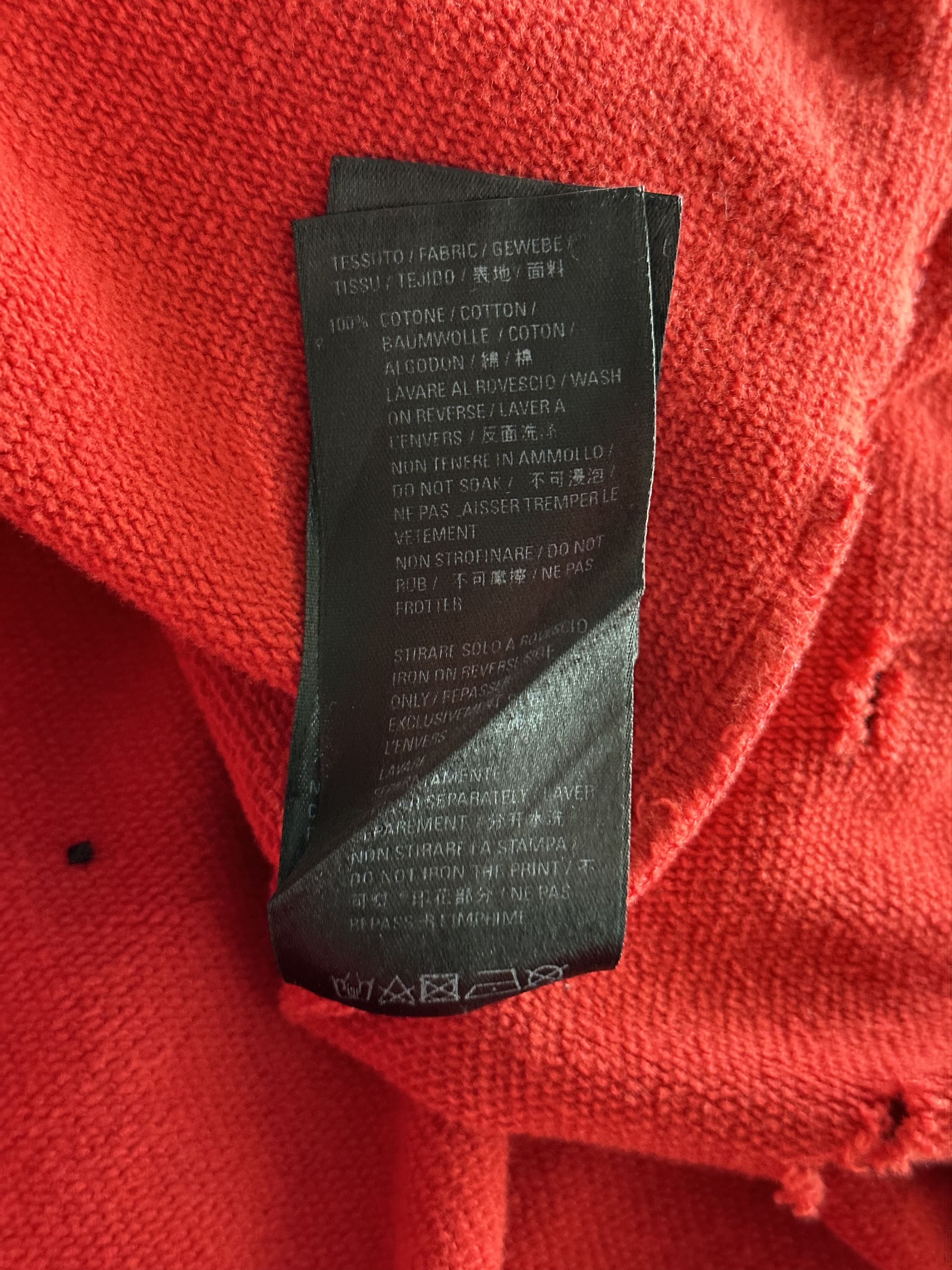 Balenciaga Balenciaga Red & Pink BB Logo Distressed Hoodie Size US M / EU 48-50 / 2 - 6 Thumbnail