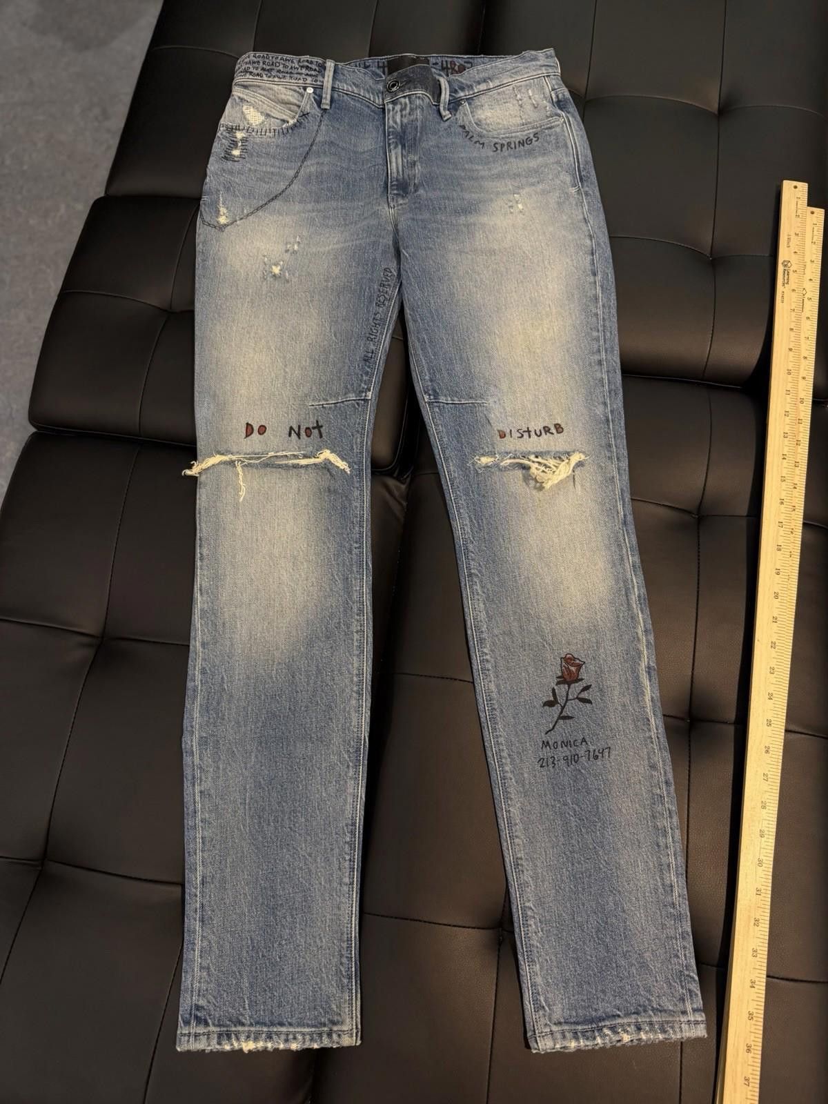 Rta RTA Men's Denim Jeans Blue Size 31 Authentic $350 Retail Size US 31 - 2 Thumbnail