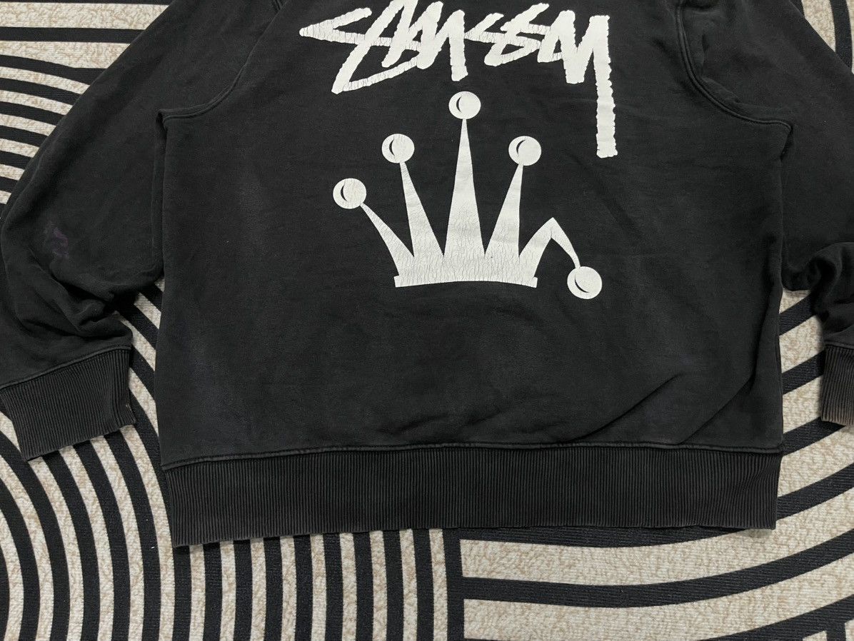 Stussy 2000s STUSSY CROWN SUN FADED HOODIE RARE DESIGN Size US M / EU 48-50 / 2 - 21 Thumbnail