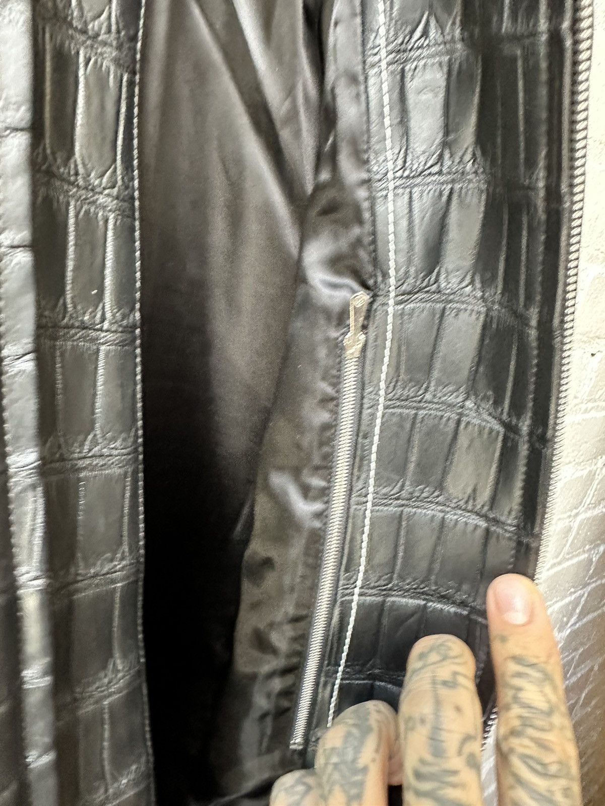 Hermes HERMES 1/1 BLACK CROC LEATHER JACKET 4GSeller Size US L / EU 52-54 / 3 - 7 Thumbnail