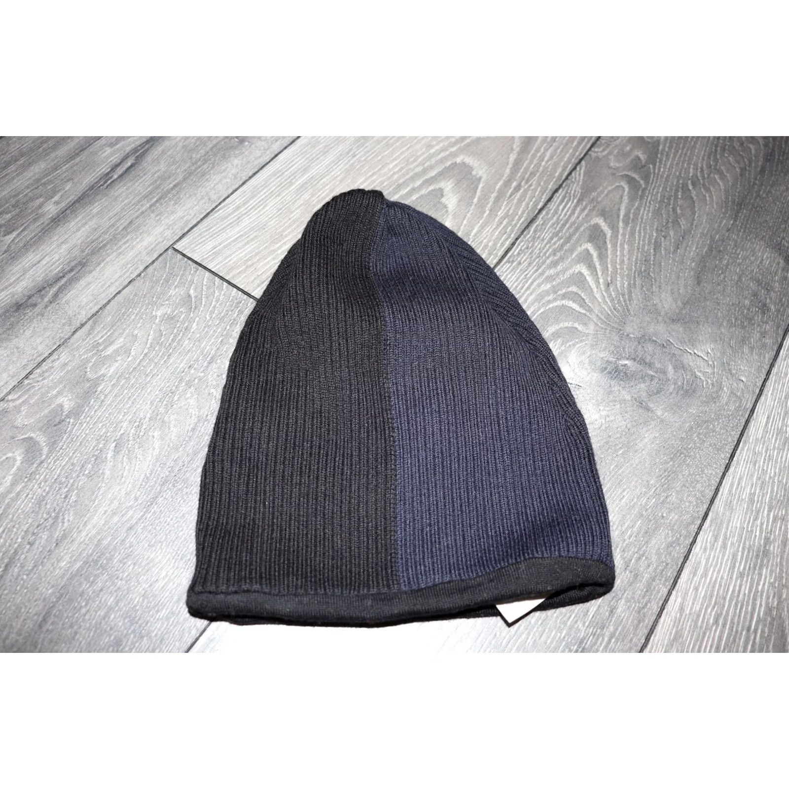 Acne Studios ACNE STUDIOS Winter Hat 100% Merino Wool Black Blue One Size Mens Vintage Authentic Original Hat Size ONE SIZE - 3 Thumbnail