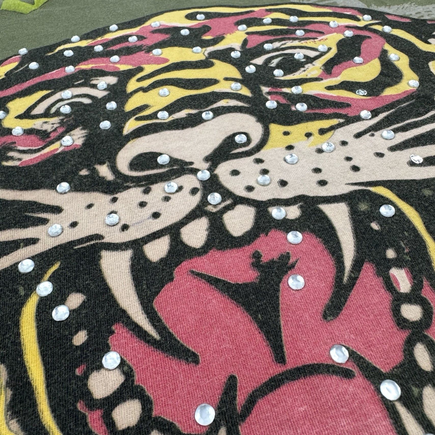 Ed Hardy VINTAGE Ed Hardy T Shirt Mens Large Green Hipster Tattoo Designer Graphic Print Short Sleeve Crew Neck 90s Decade Size US L / EU 52-54 / 3 - 3 Thumbnail