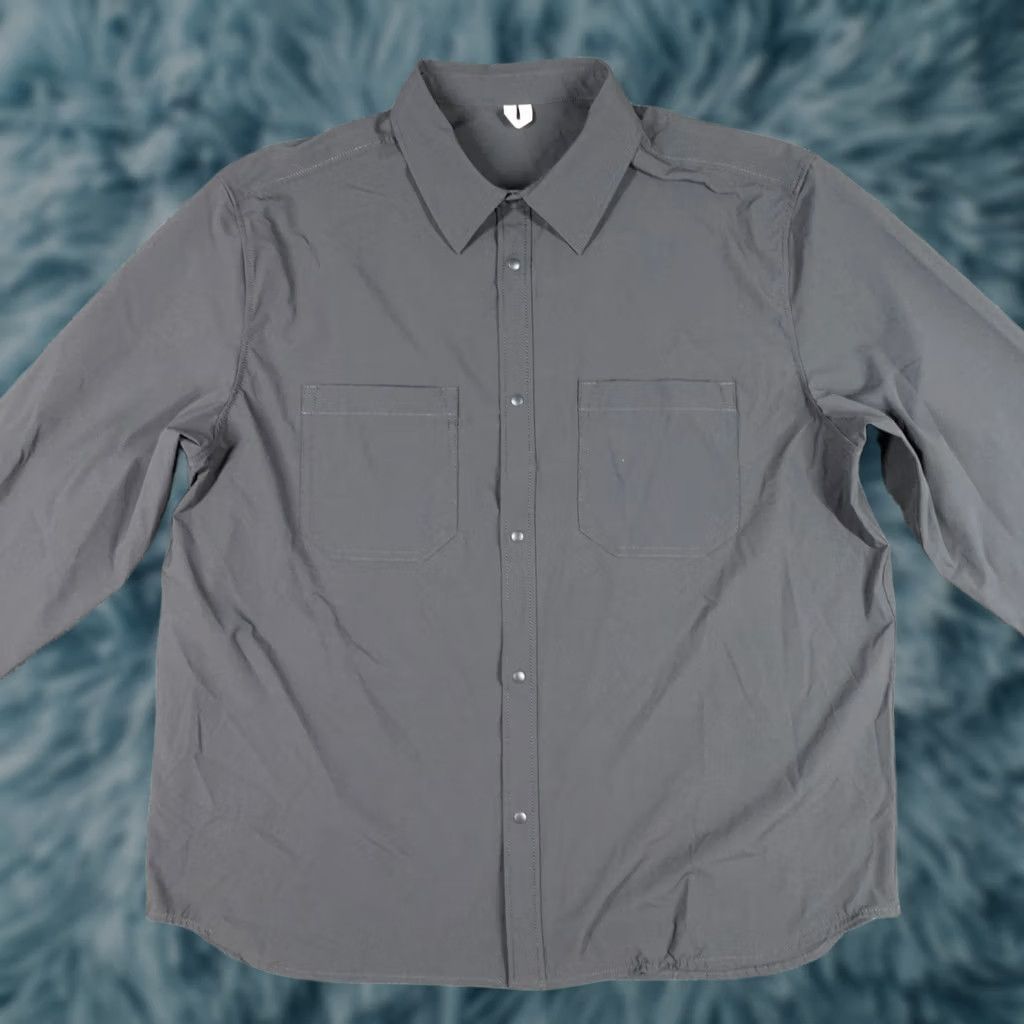 Arket ARKET Shirt Black Size Large Chore Utility Worker Men's Snap Buttons Poly Size US L / EU 52-54 / 3 - 1 Thumbnail
