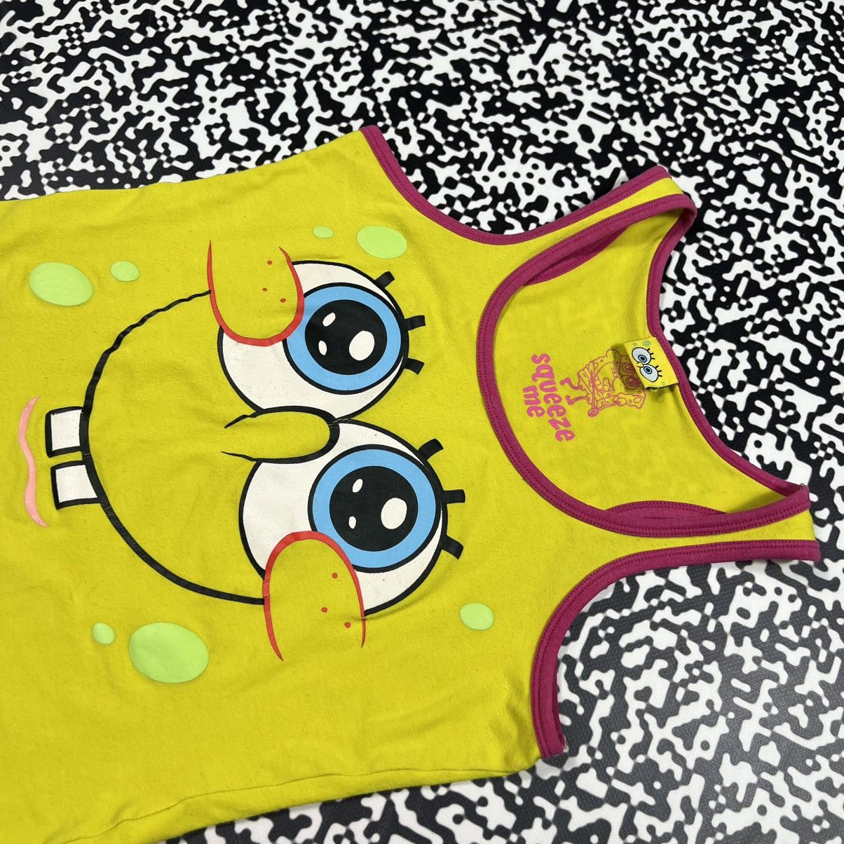 Cartoon Network Vintage Y2K Spongebob Squarepants Humor Face Tank Top Size XS / US 0-2 / IT 36-38 - 5 Thumbnail