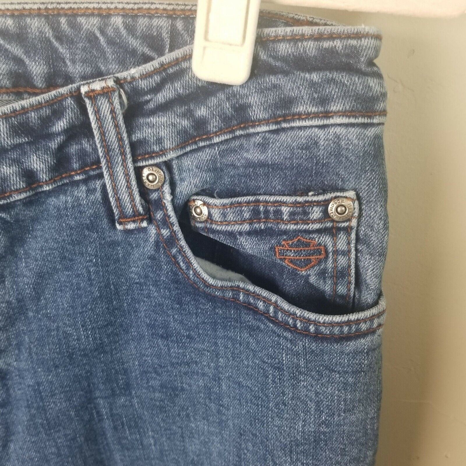 Harley Davidson Harley Davidson Womens Bootcut Jeans Size 10L Moto Casual Size 32" / US 10 / IT 46 - 4 Thumbnail