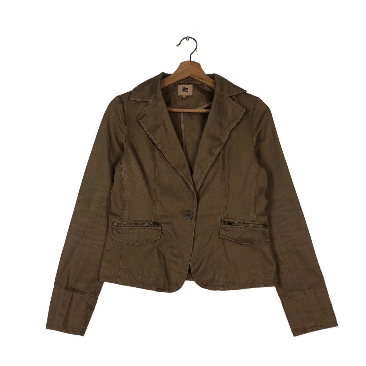 Japanese Brand 📌VINTAGE CROPPED BIKER JACKET 90ans Quatre Size US M / EU 48-50 / 2 - 1 Thumbnail
