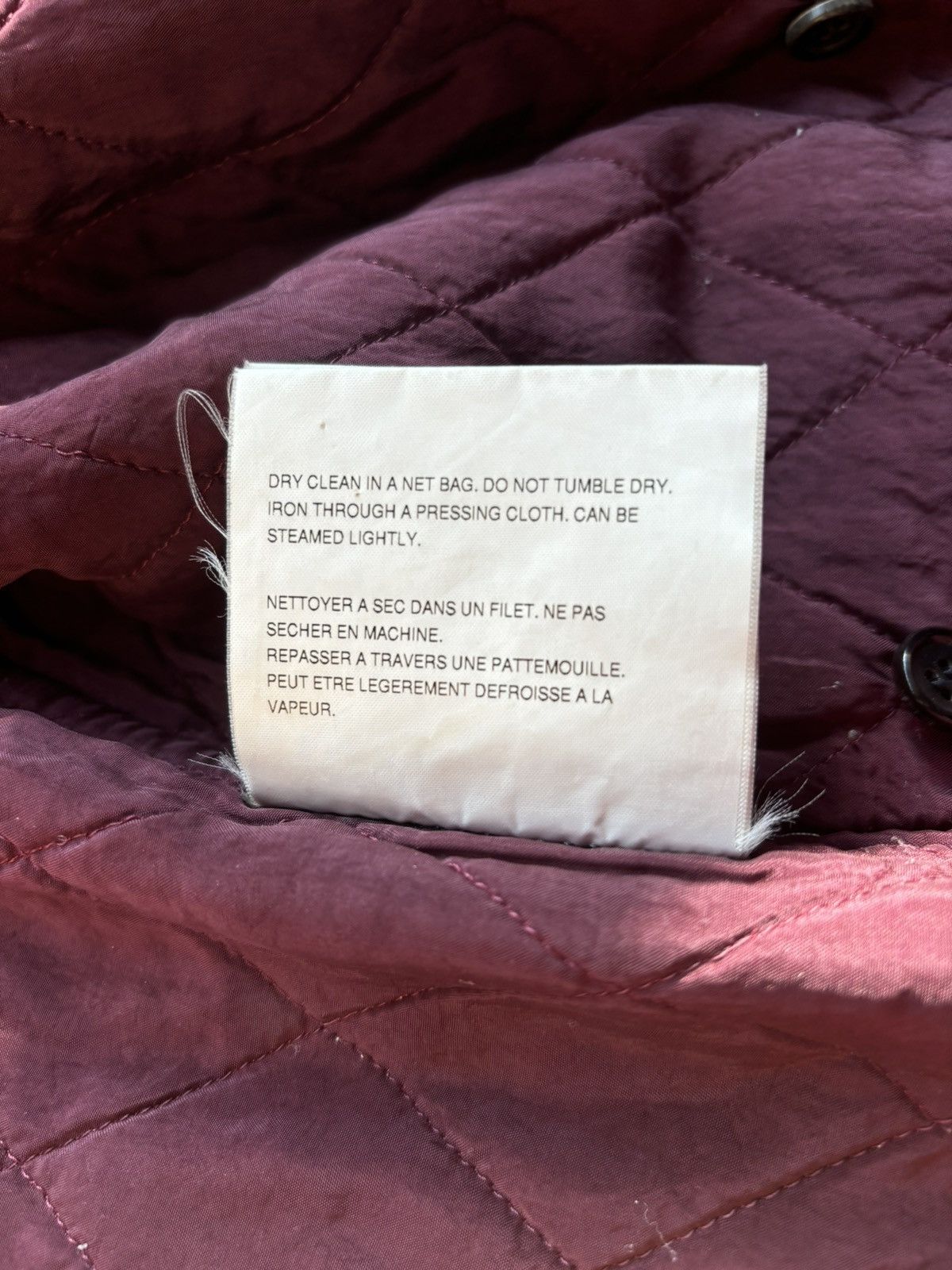 Comme des Garcons Junya Watanabe MAN AD2002 Wine Red Padded Hooded Duffle Coat Size US S / EU 44-46 / 1 - 7 Thumbnail