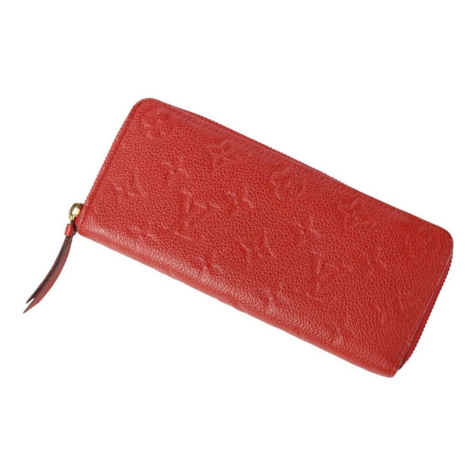 Louis Vuitton Red Leather Portefeuille Clémence