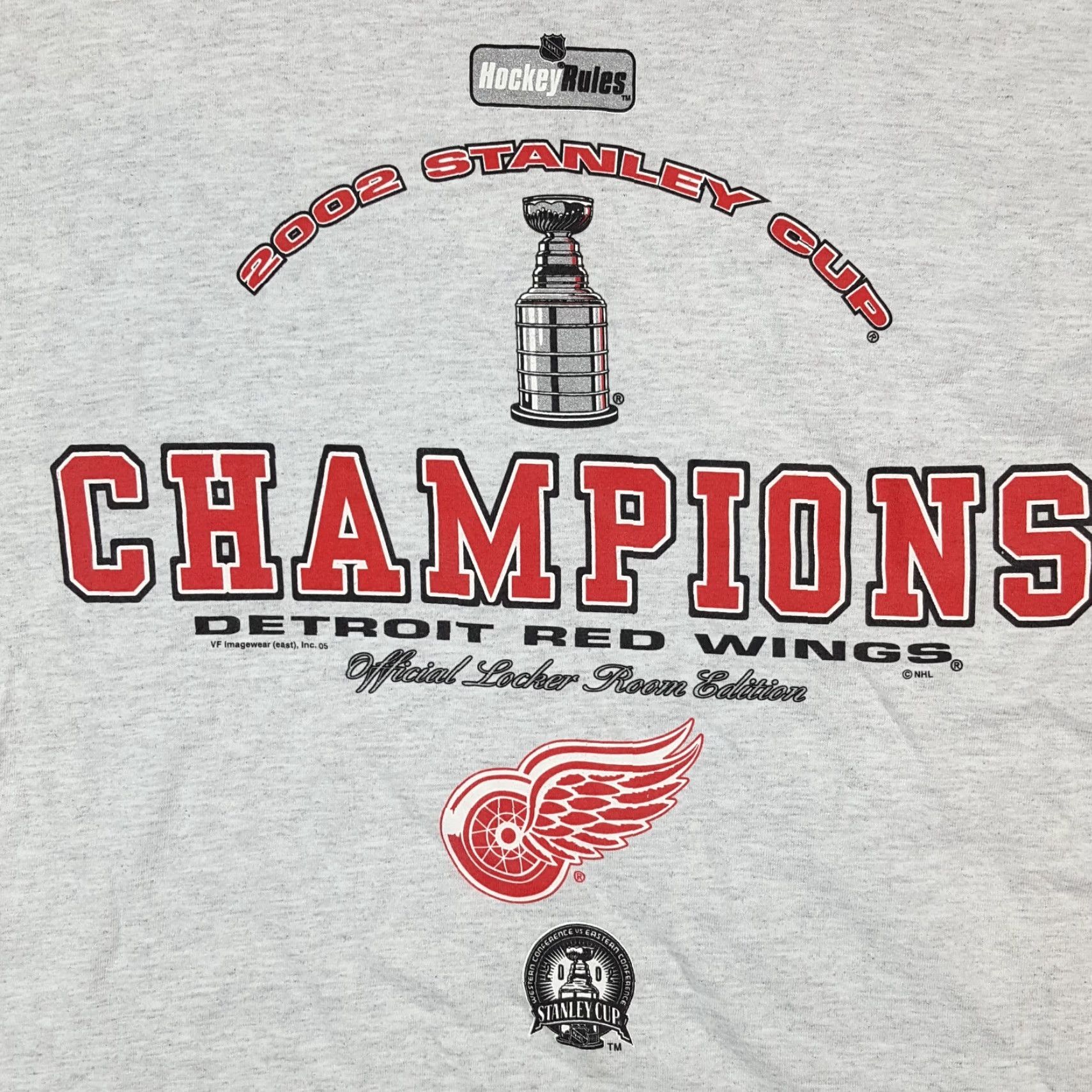 Delta VINTAGE Y2K Detroit Red Wings NHL T-Shirt Men Small Gray Ice Hockey Stanley Cup Retro Sports Size US S / EU 44-46 / 1 - 3 Thumbnail
