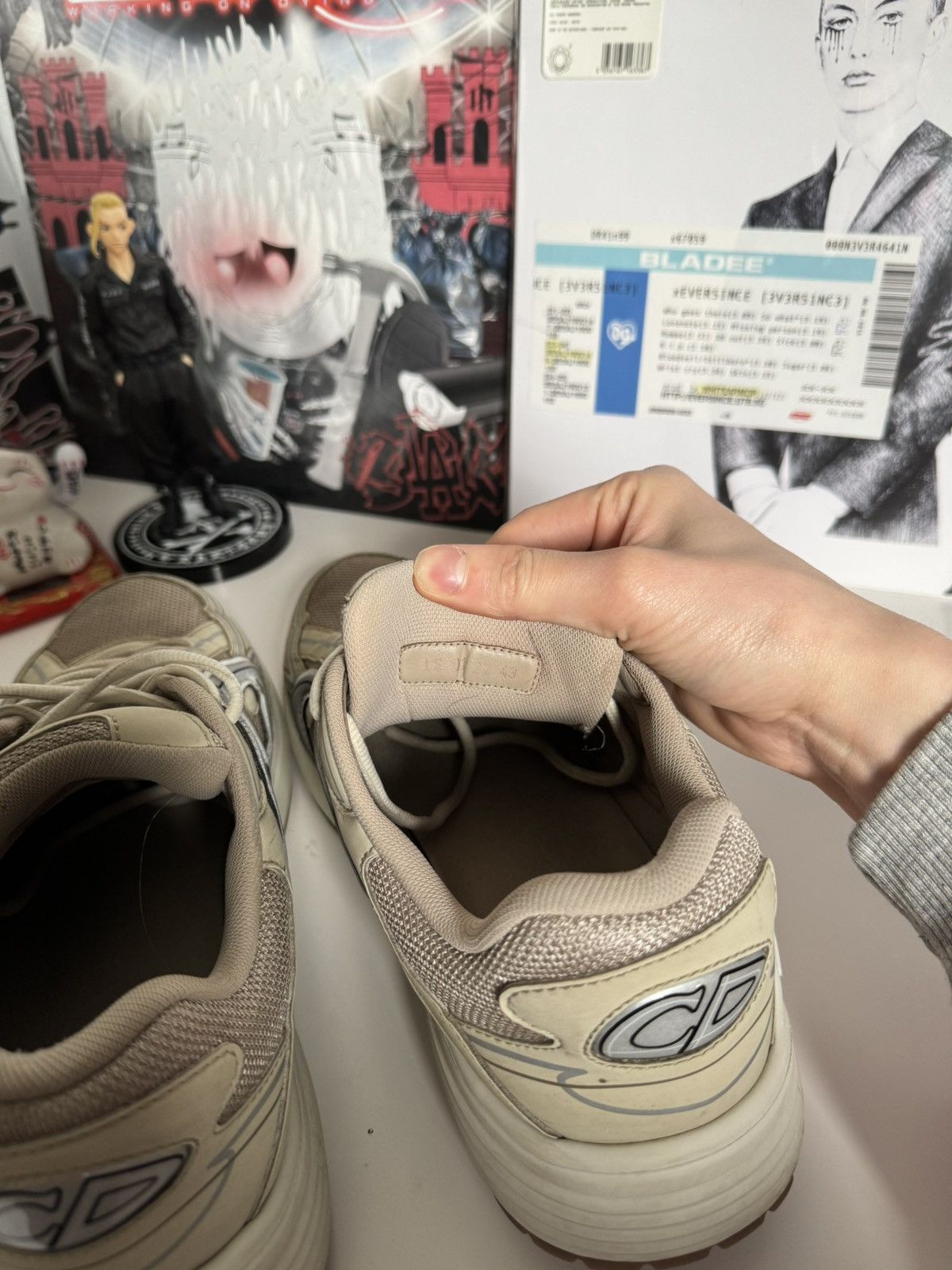 Dior Dior B30 Reflective CD Logo Beige Sneakers luxury designer Size US 10 / EU 43 - 9 Thumbnail