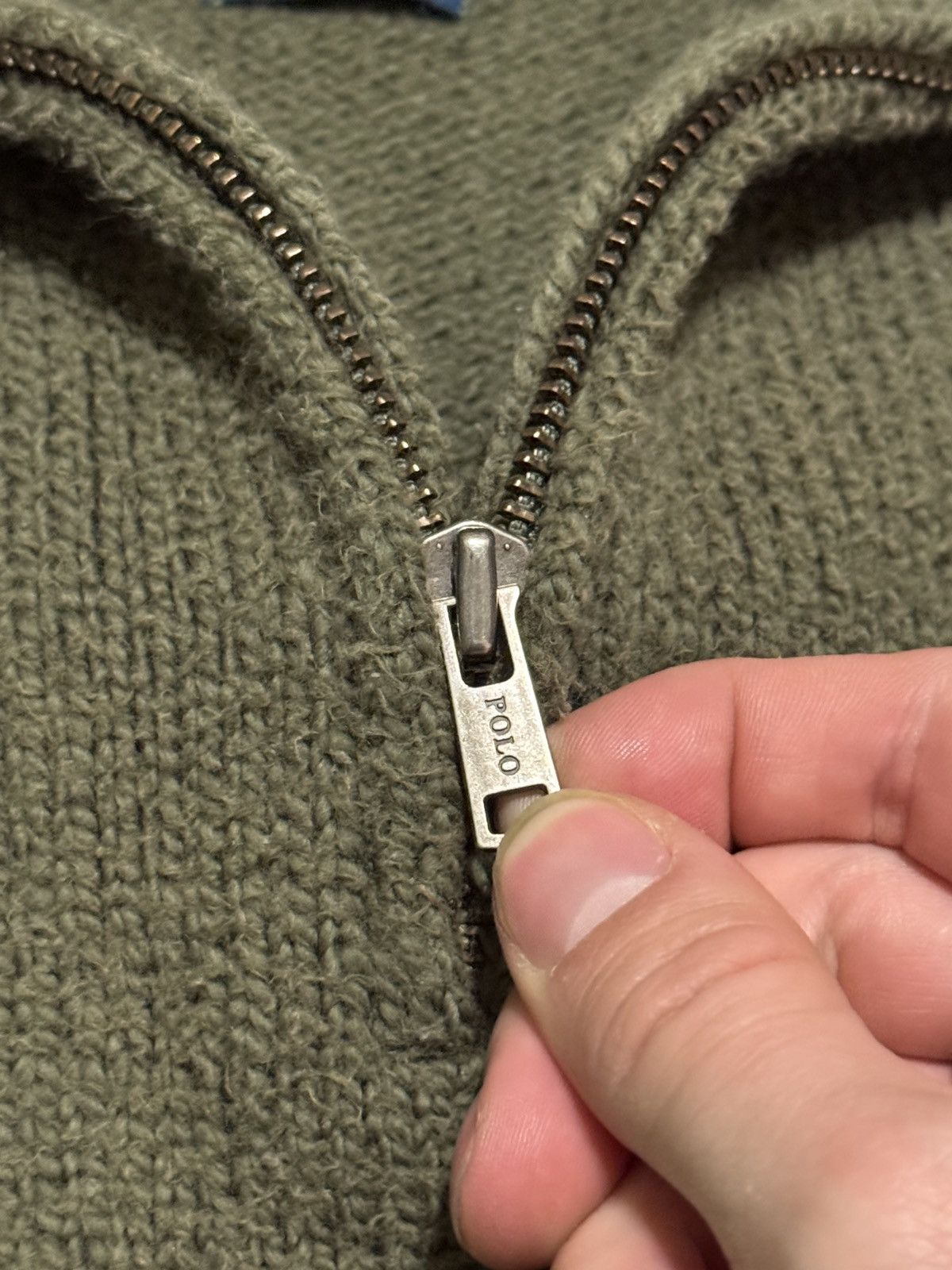 Polo Ralph Lauren Polo Ralph Lauren Vintage 1/4 Zip Cotton Olive Sweatshirt Size US XL / EU 56 / 4 - 4 Thumbnail