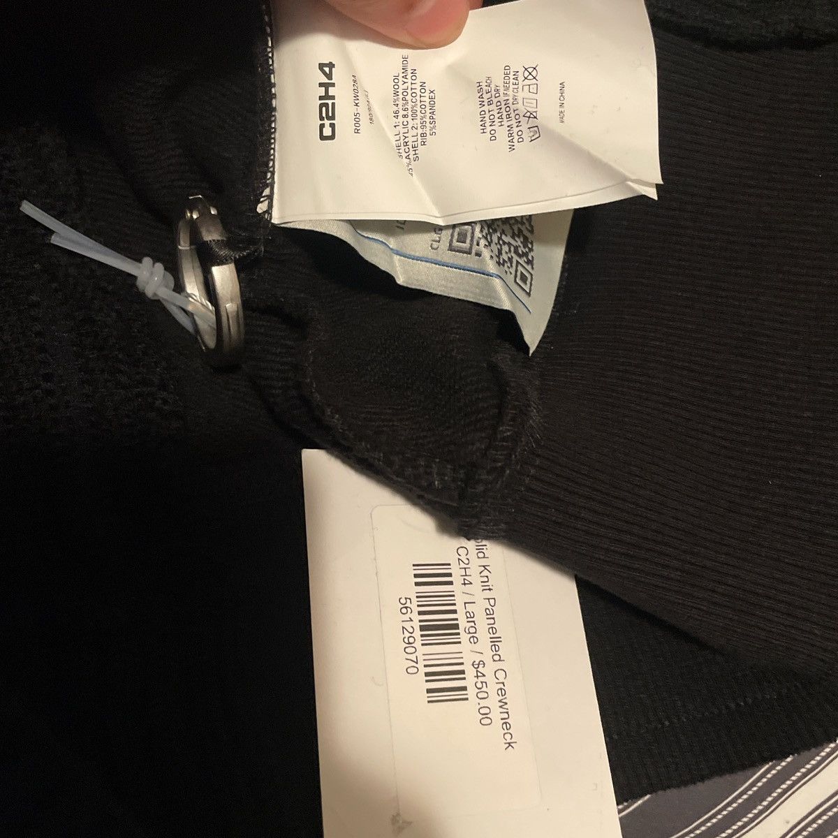 C2H4 C2H4 Black Knit Sweater size large Size US L / EU 52-54 / 3 - 4 Thumbnail