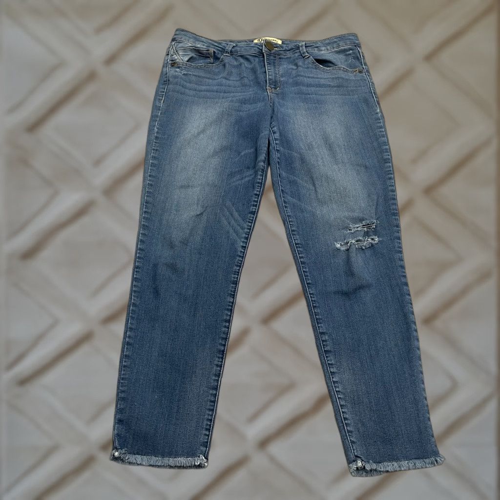 Vintage VINTAGE Democracy Womens Ankle Skimmer Jeans 12 Stretch Denim Blue Casual Comfort Size 34" / US 12 / IT 48 - 1 Thumbnail