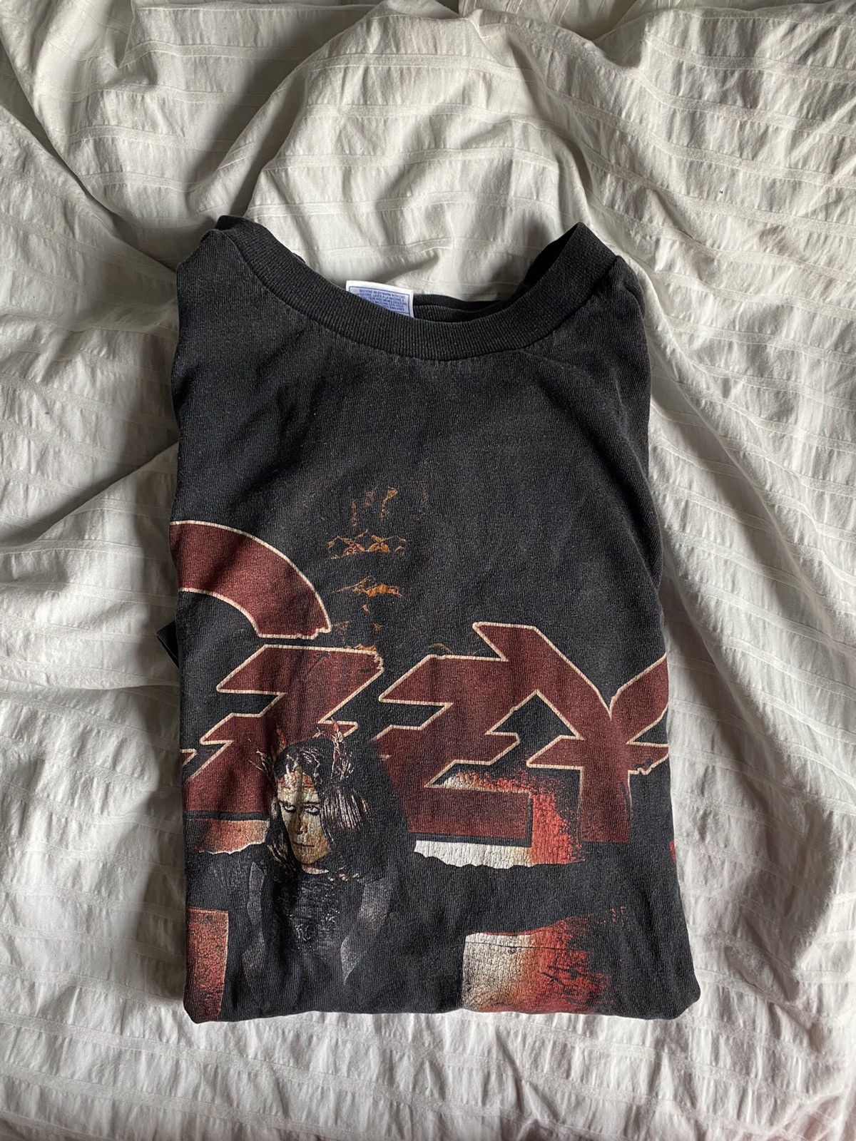 Vintage OZZY OZBORNE BLACK RAIN TOUR TEE Size US XL / EU 56 / 4 - 1 Thumbnail
