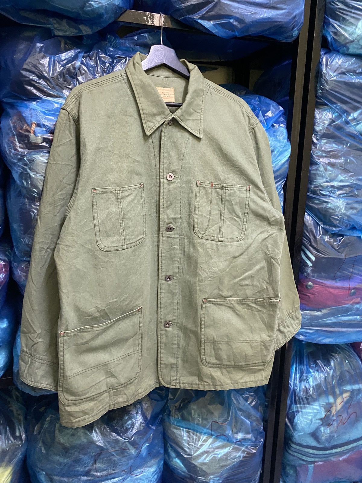 Other VINTAGE NAVVY DAILY WORKWEAR CHORE JACKET Size US L / EU 52-54 / 3 - 3 Thumbnail