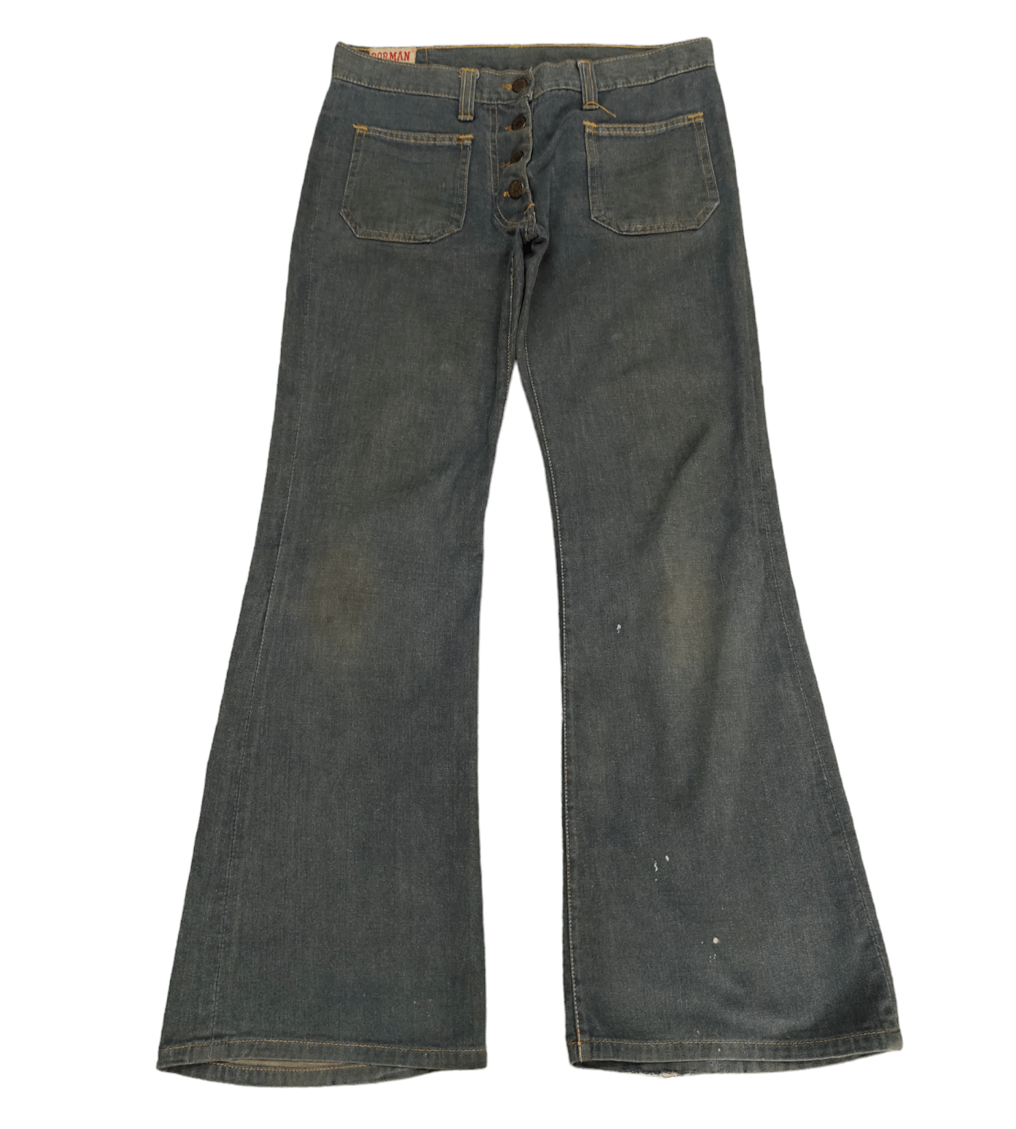 Flare Jeans Borman Distress Faded Bootcut Bell Bottom 80s
