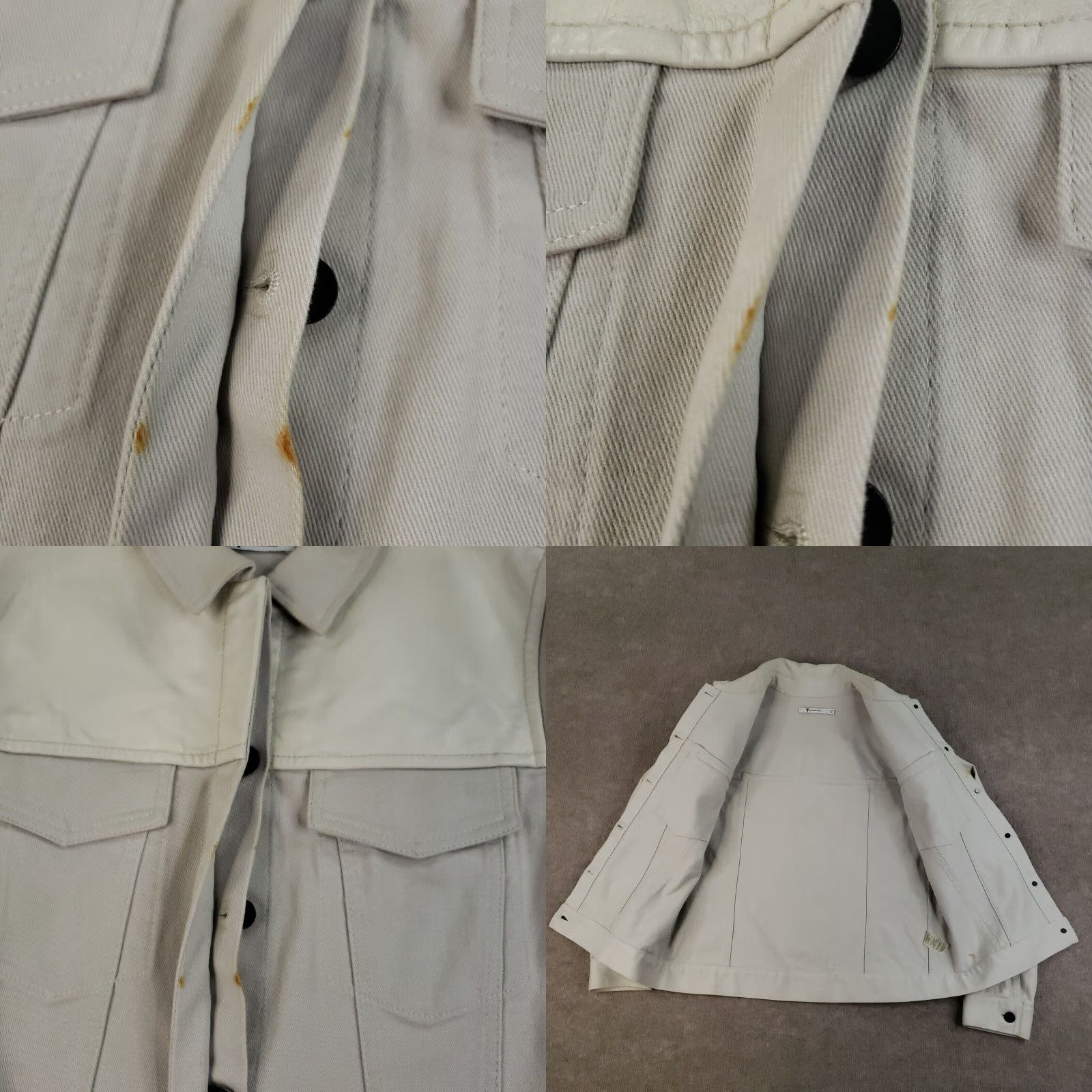 Alexander Wang Alexander Wang Jacket Womens Medium Beige Denim Patch Trucker Stretch - Mens? Size M / US 6-8 / IT 42-44 - 8 Thumbnail