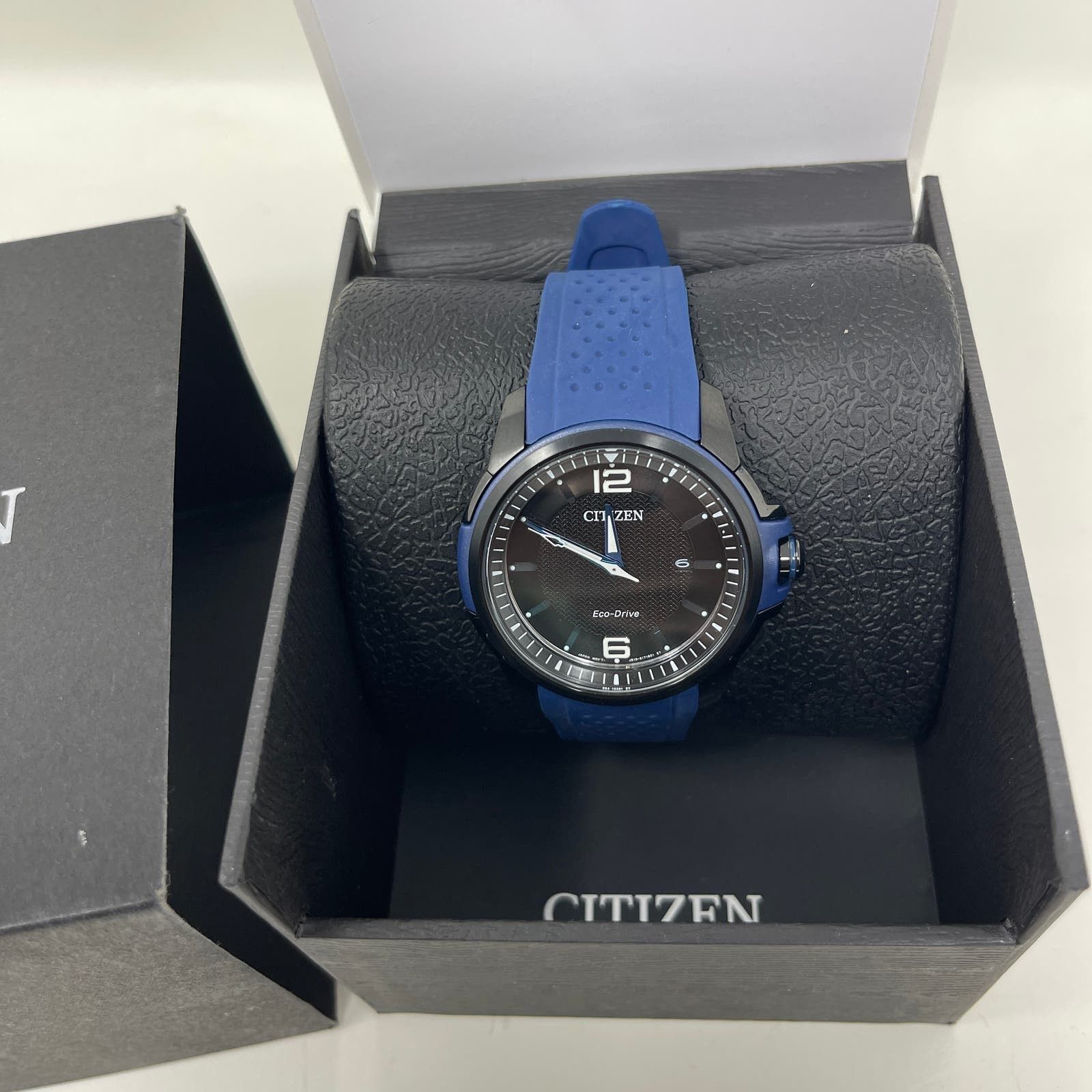image of Citizen Mens Watch Eco Drive Weekender Perforated Strap NWT in Blue