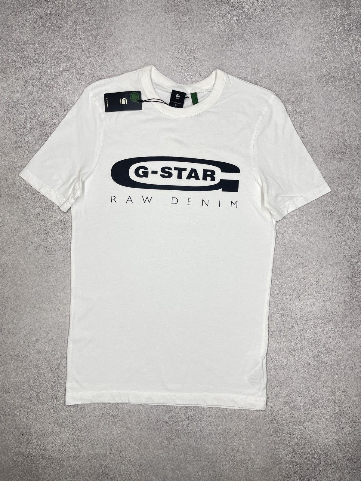 G-Star New G Star Raw Graphic 4 Slim T Shirt White Big Logo Size S Size US S / EU 44-46 / 1 - 2 Thumbnail