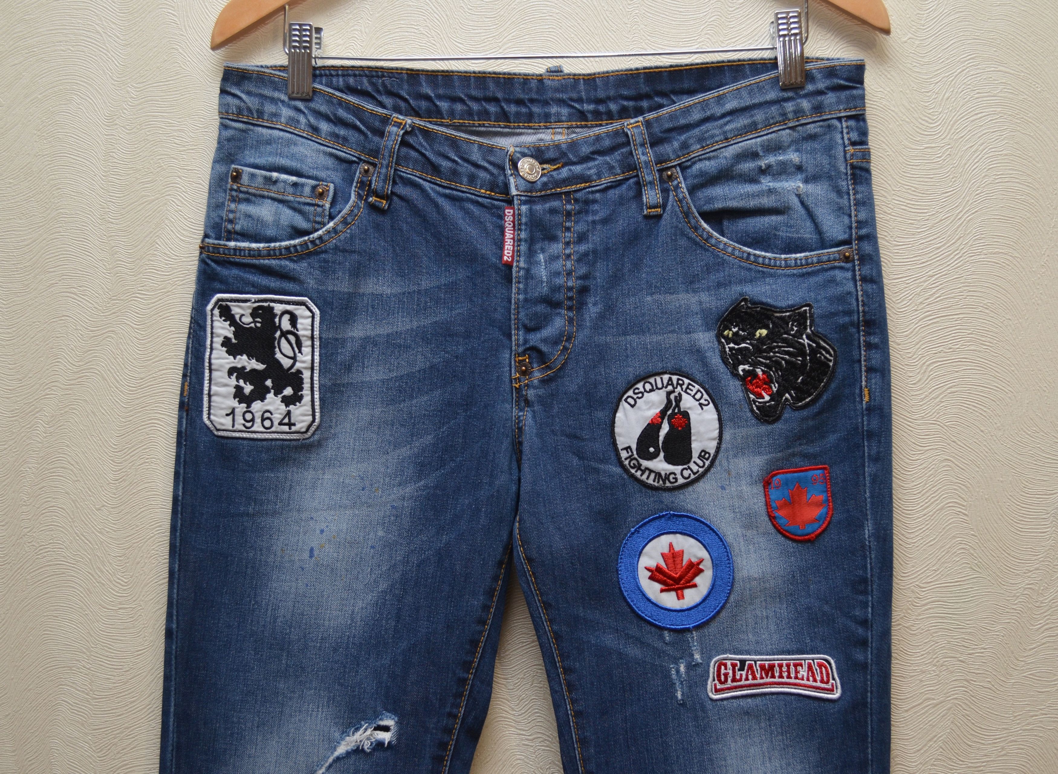 Designer × Dsquared2 Dsquared2 Blue Distressed Slim jeans Sz W32 L32 Size US 32 / EU 48 - 2 Thumbnail