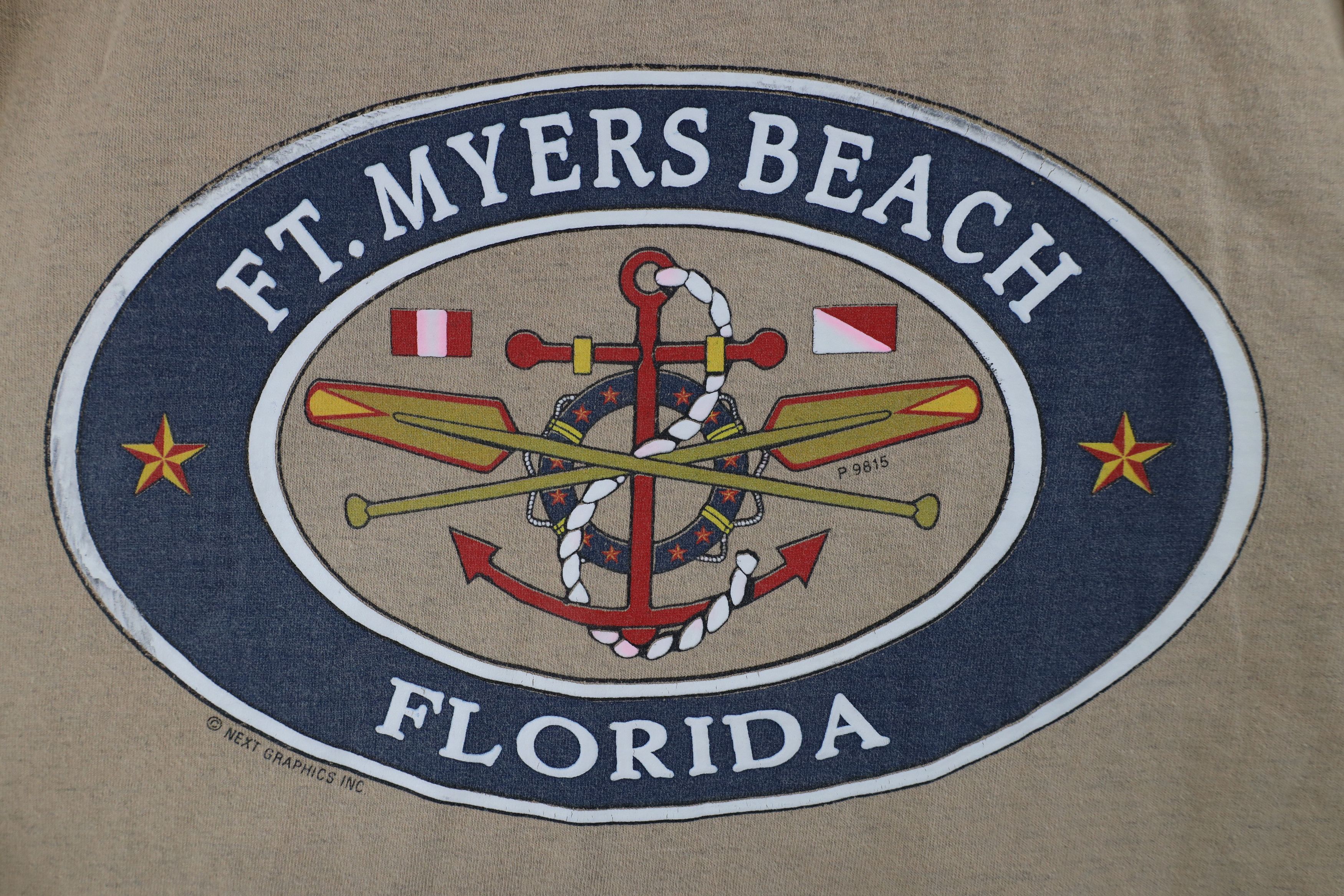Vintage Vintage 90s Streetwear Ft Myers Beach Florida T-Shirt USA Size US L / EU 52-54 / 3 - 4 Thumbnail