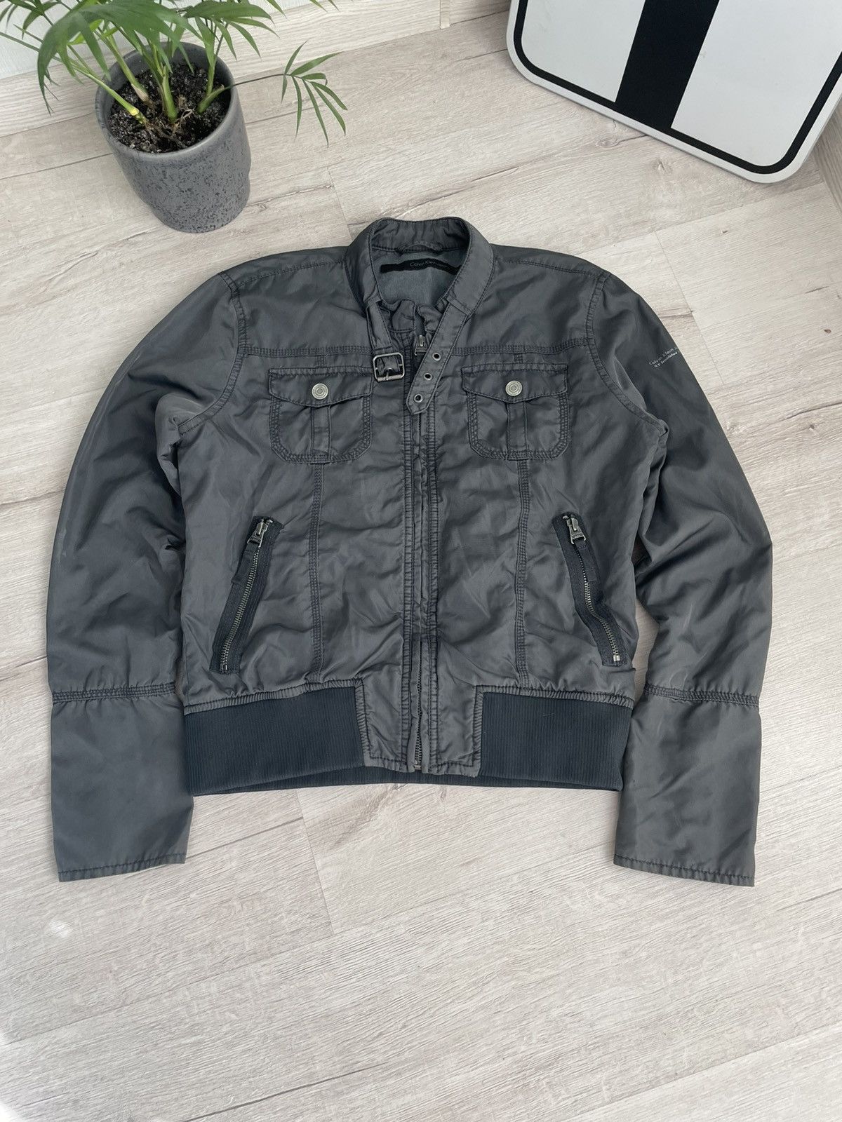 20471120 × Calvin Klein Vintage Calvin Klein Jeans Nylon Metal Zip Jacket Y2k Hype Size M / US 6-8 / IT 42-44 - 4 Thumbnail