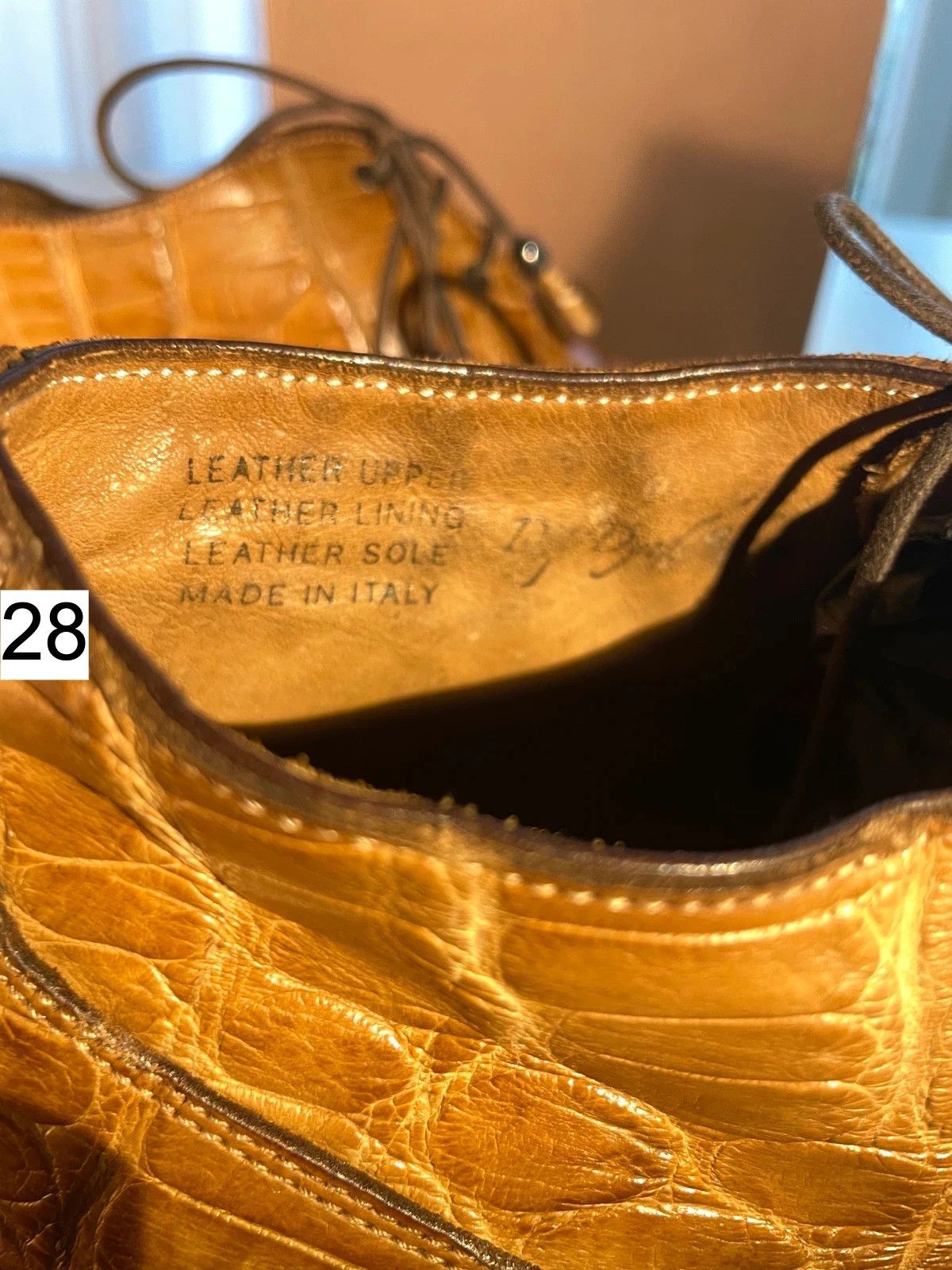 Calzedonia Tuscan Crocodile leather men's shoes Size US 8 / EU 41 - 4 Thumbnail