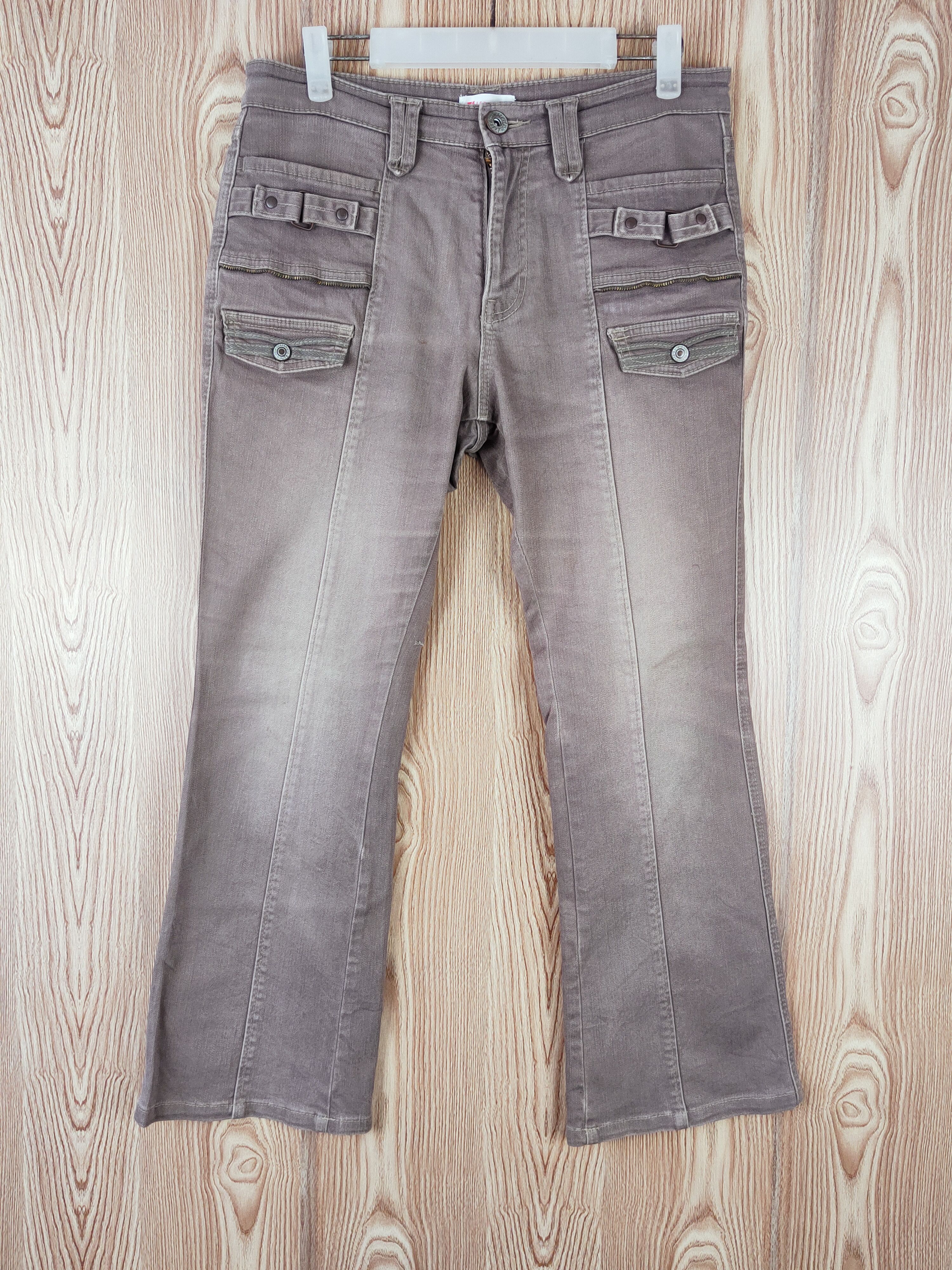 Japanese Brand × Vintage Vintage 💥L& Beautiful Brown Faded Distressed Ripped Jeans Size 31" - 1 Thumbnail