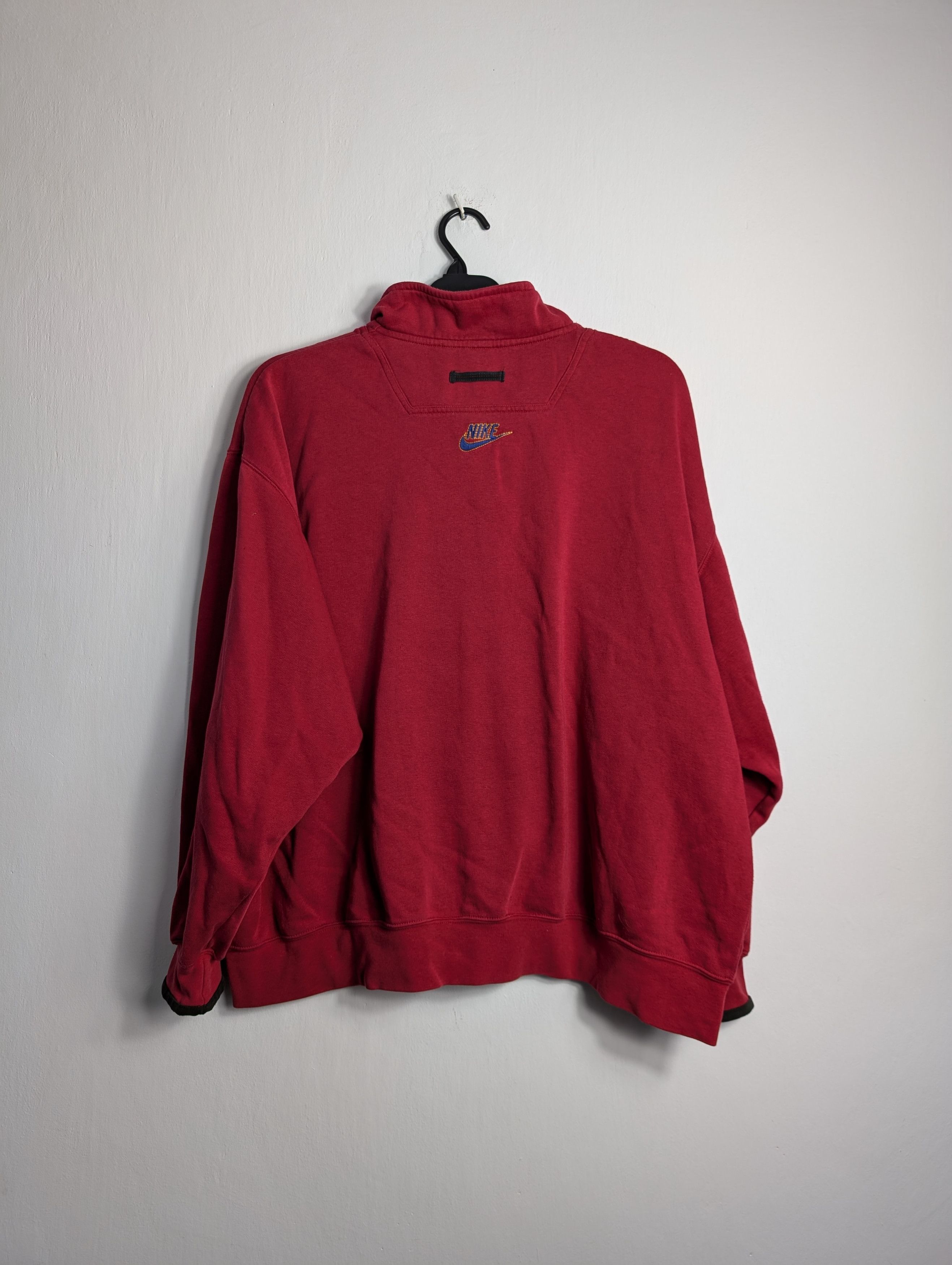 Nike Vintage Nike 1/4 Zip Red Oversize Boxy Streetwear Y2K Retro Size US XXL / EU 58 / 5 - 4 Thumbnail