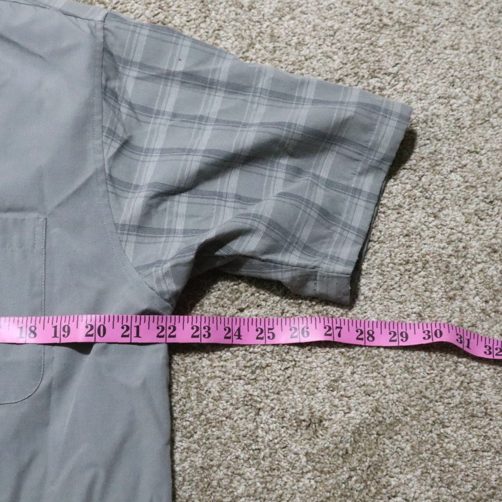 Bugle Boy Bugle Boy Shirt Plaid Button-Up Short Sleeve Casual Adult M Gray Size US M / EU 48-50 / 2 - 6 Thumbnail