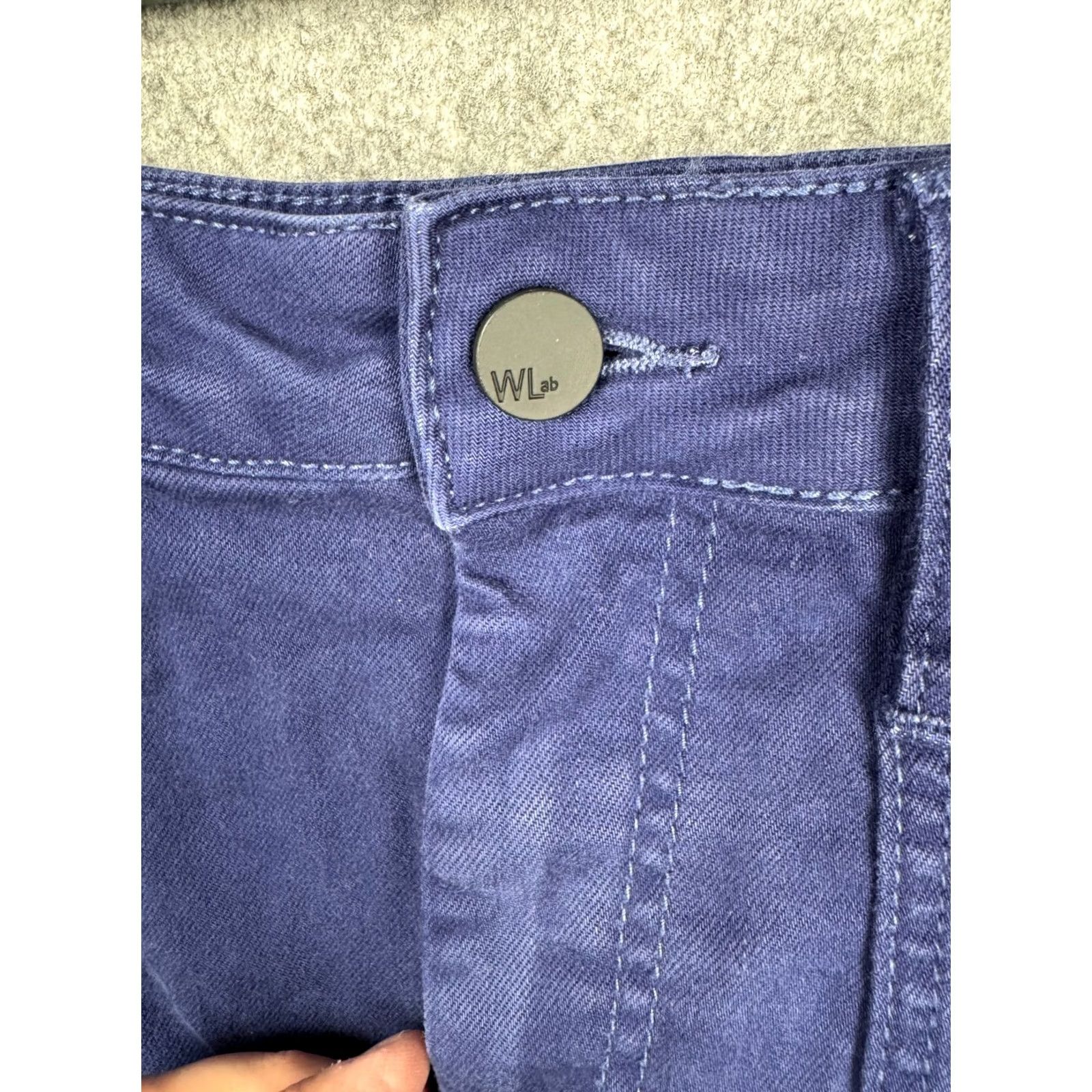 Denime Wash Lab Denim Skirt Women's 27 Blue Frayed Pockets A-Line Size 27" / US 4 / IT 40 - 3 Thumbnail
