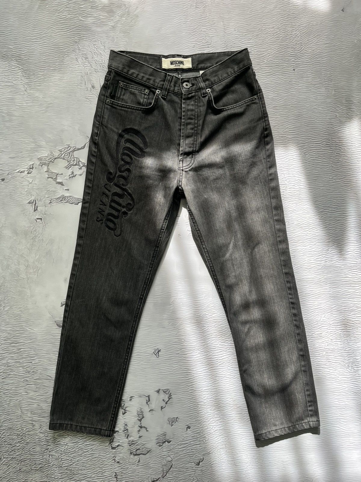 Moschino Moschino Vintage Luxury Jeans Denim Art Logo Gray Size US 28 / EU 44 - 1 Thumbnail