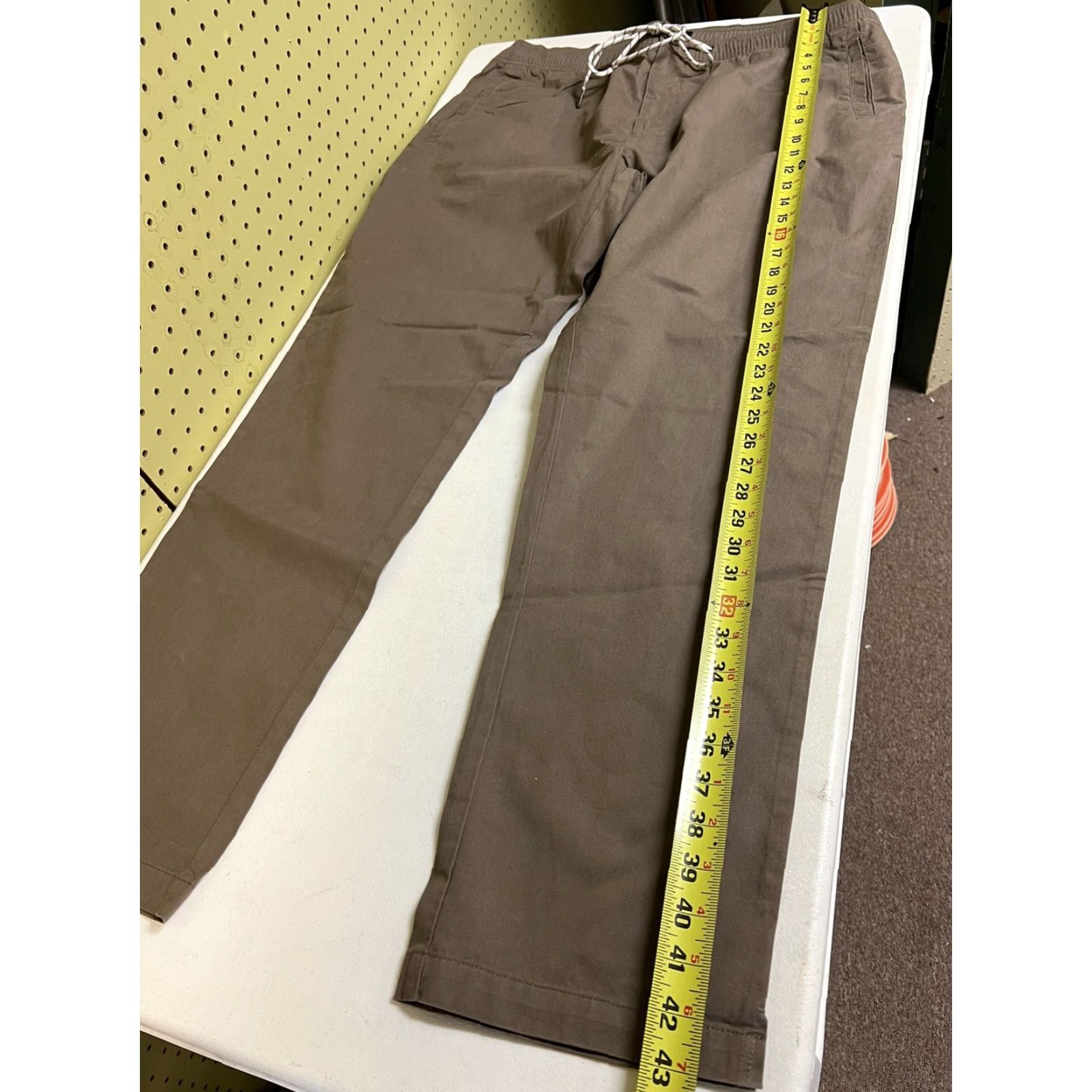 Reyn Spooner Reyn Spooner Pants Men’s 2XL NEW Solid Beach Twill Chino Brown Drawstring Size US 39 - 7 Thumbnail
