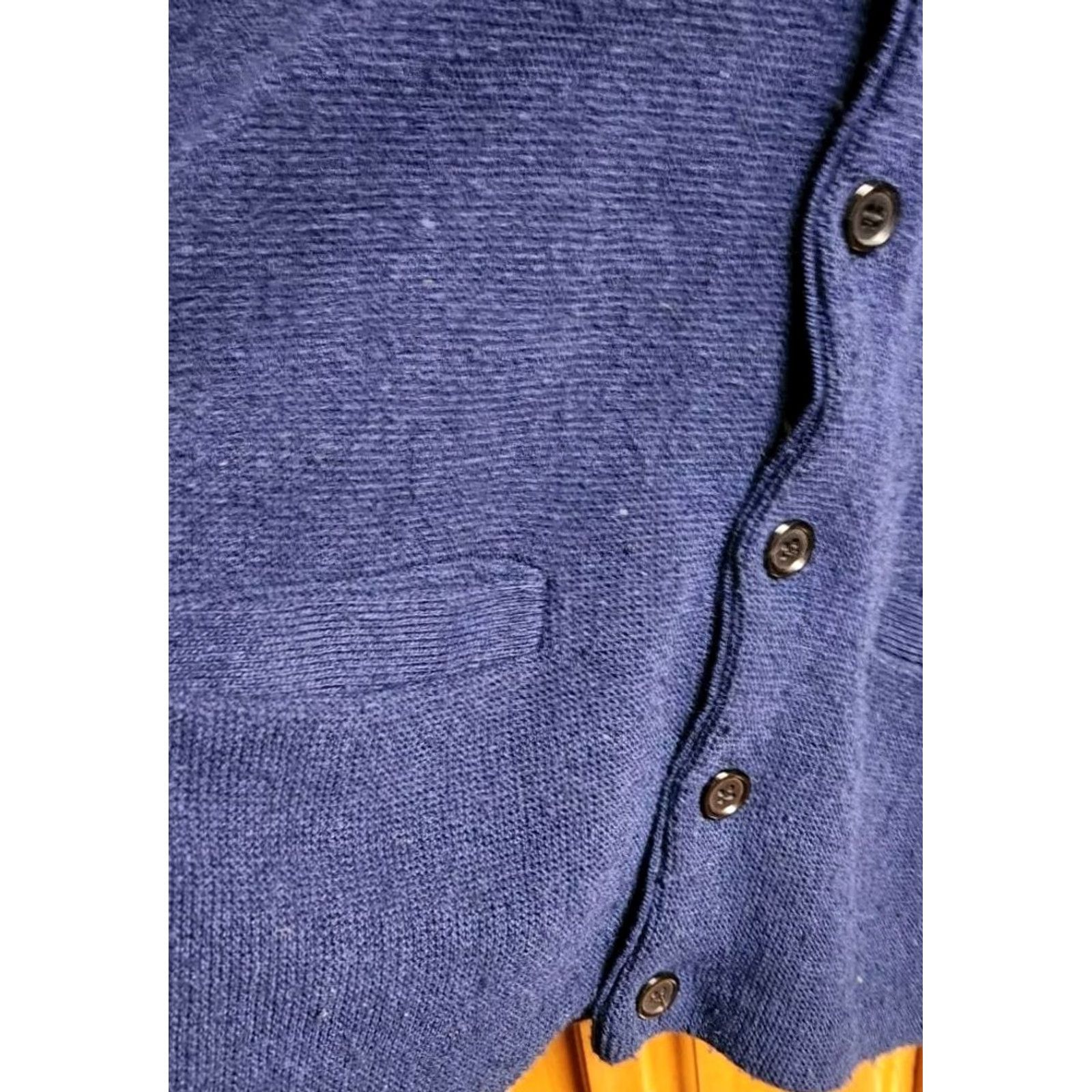 Vintage VINTAGE Campus Cardigan Sweater XL Tall Button Up 100% Orlon 1970s Studio One Blue Mens Size US XL / EU 56 / 4 - 4 Thumbnail