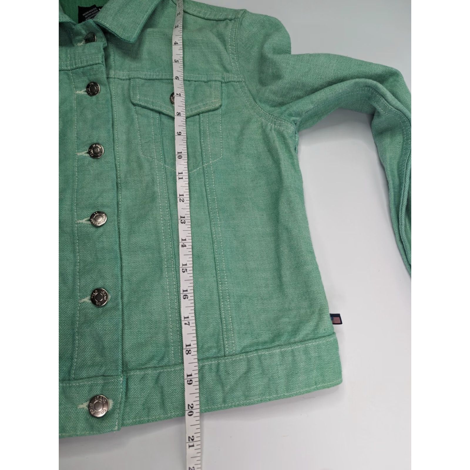 Polo Ralph Lauren VINTAGE Polo Ralph Lauren Jacket Denim Green Polo Jeans Saturday Size M Women Junior Adult? Size 32" / US 10 / IT 46 - 6 Thumbnail