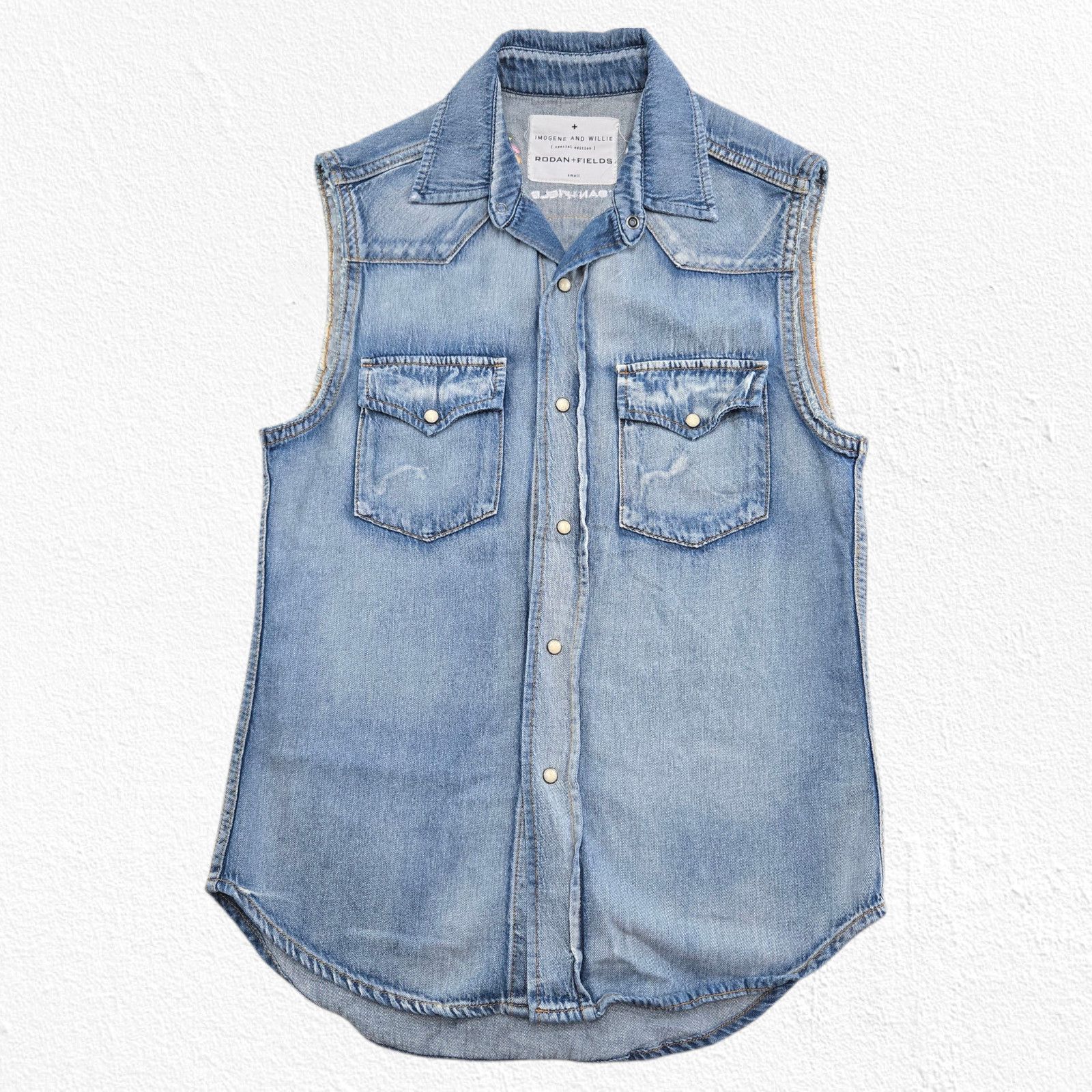 Imogene + Willie Imogene + Willie x Rodan + Fields Denim Western Vest Small Size S / US 4 / IT 40 - 3 Thumbnail
