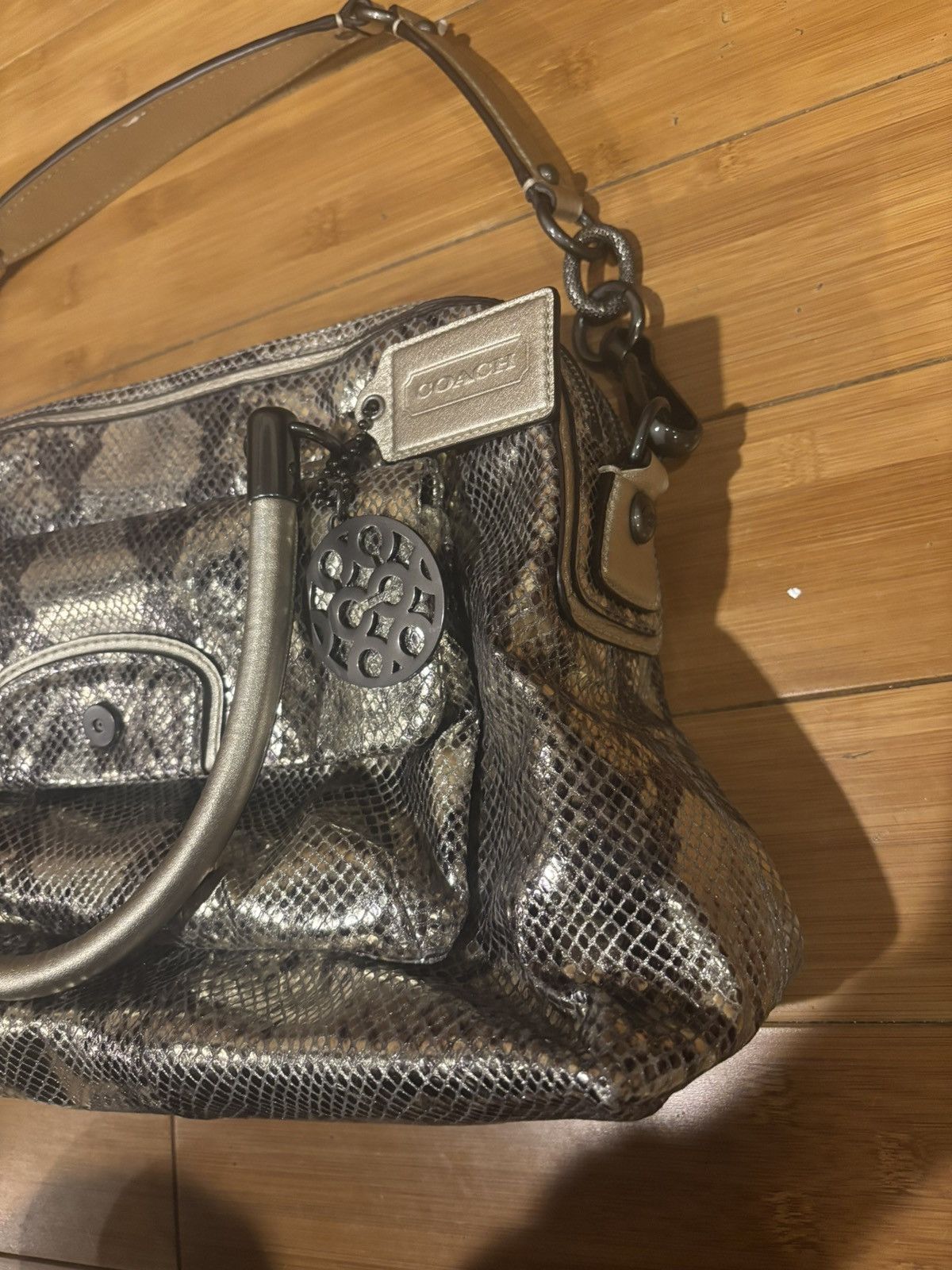 Coach Coach silver satchel with structured handle.ob-910 Size ONE SIZE - 6 Thumbnail