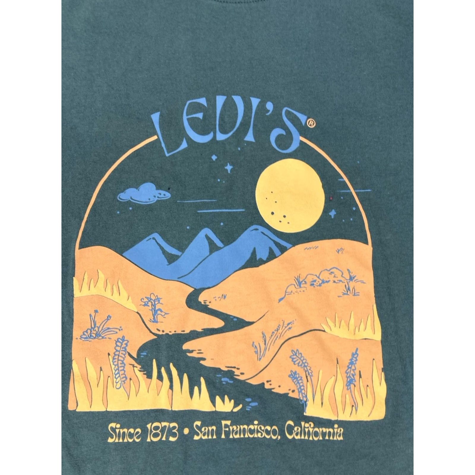 Levi's VINTAGE Levi’s Outdoor Mountain Graphic T-shirt Men XXL Green Short Sleeve Size US XXL / EU 58 / 5 - 2 Thumbnail