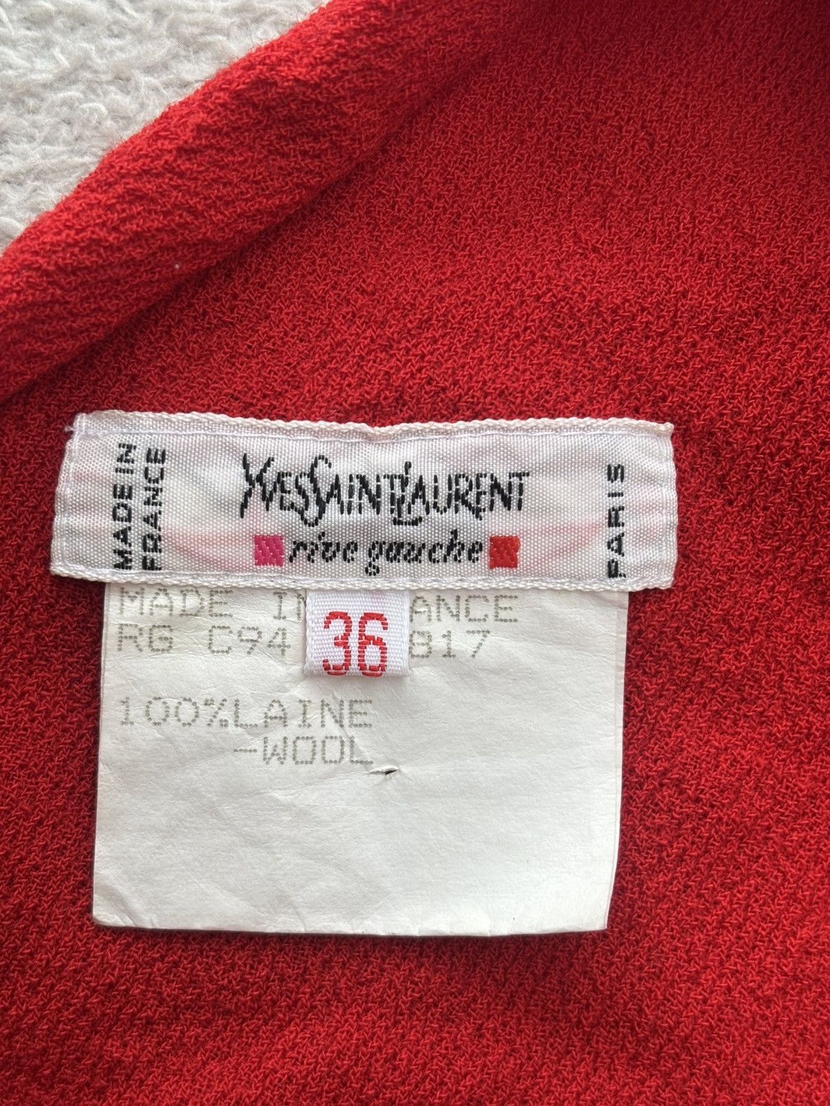 Yves Saint Laurent F/W 1994- Rive Gauche Couture- YSL- Asymmetrical Top Size XS / US 0-2 / IT 36-38 - 12 Thumbnail