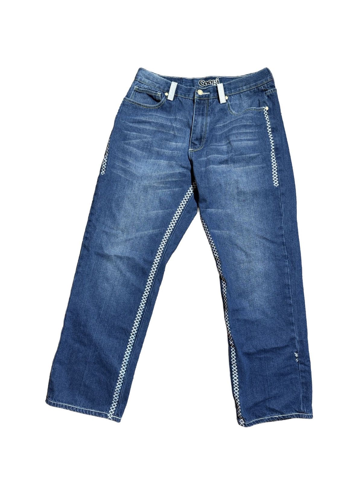 Coogi Coogi Embroidered Bug Denim Jeans – Y2K Streetwear – Rare Size US 36 / EU 52 - 1 Thumbnail