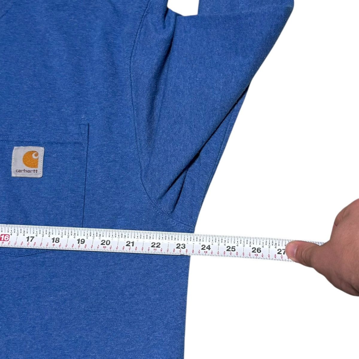 Carhartt Carhartt Blue Stained Cotton Long Sleeve Shirt Adult Large Size US XL / EU 56 / 4 - 10 Thumbnail