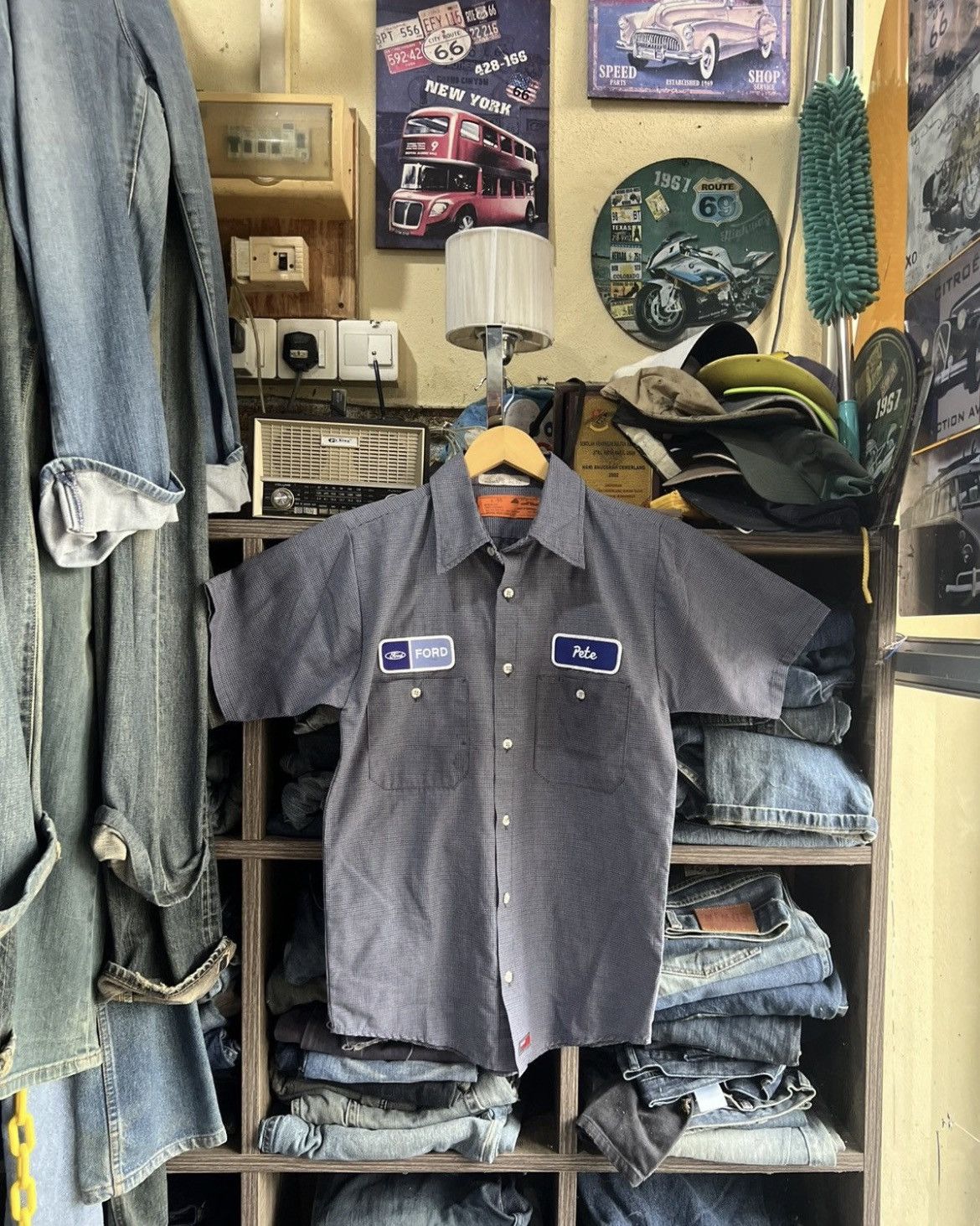 Red Kap 🔥Vintage Red Kap Ford Patches Shirt Size US S / EU 44-46 / 1 - 2 Thumbnail