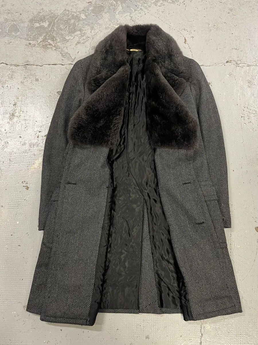 Dolce & Gabbana AW2006 Dolce & Gabbana Grey Wool Premium Fur Collar Royal Coat Size US M / EU 48-50 / 2 - 5 Thumbnail