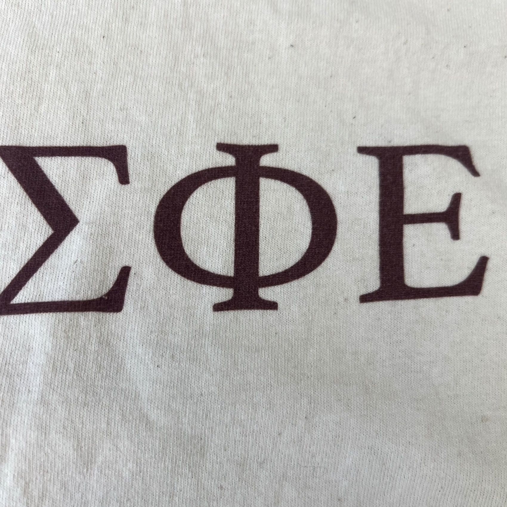 Gildan VINTAGE Sigma Phi Epsilon Tee Men M Ivory 90s Classic College Mobster The Godfather Graphic Print Short Sleeve Crew Neck Life’s A Journey Gallon? Size US M / EU 48-50 / 2 - 4 Thumbnail