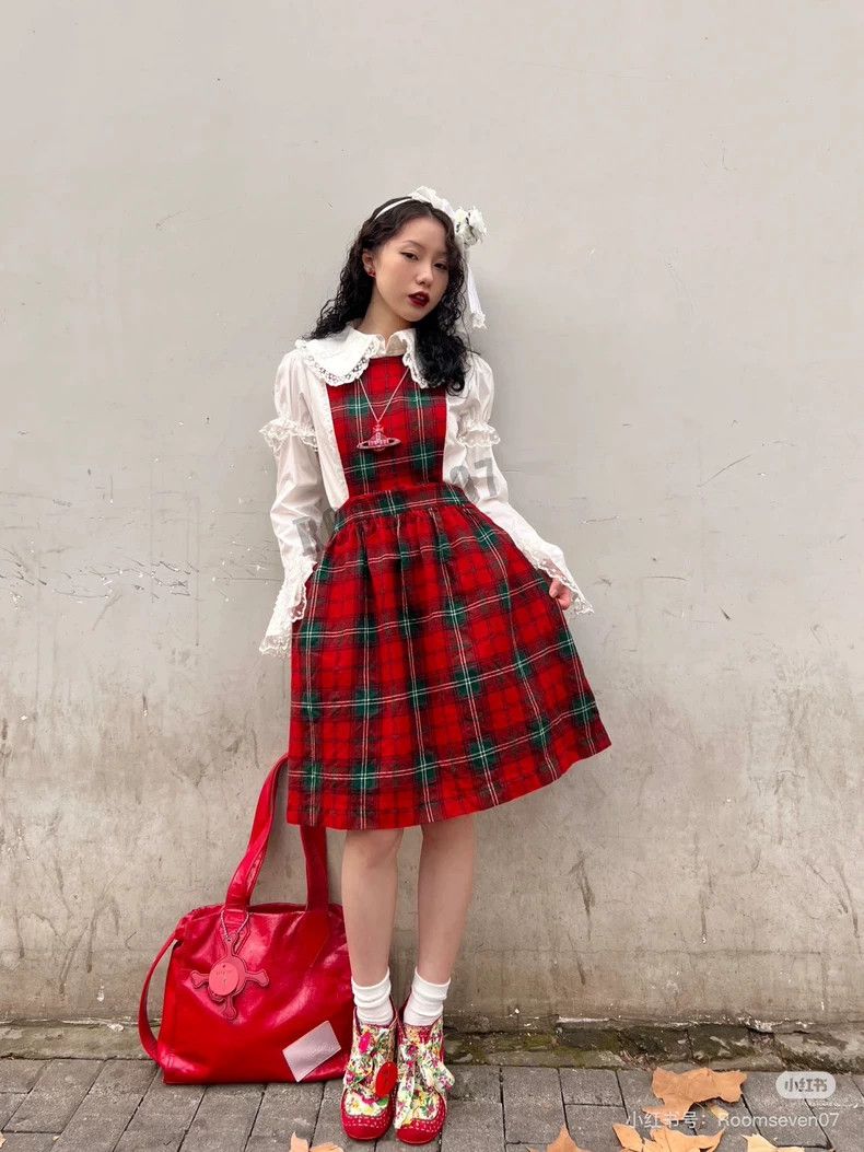 Comme des Garcons Comme Des Garcons Vintage college classic wool plaid dress Size S / US 4 / IT 40 - 6 Thumbnail