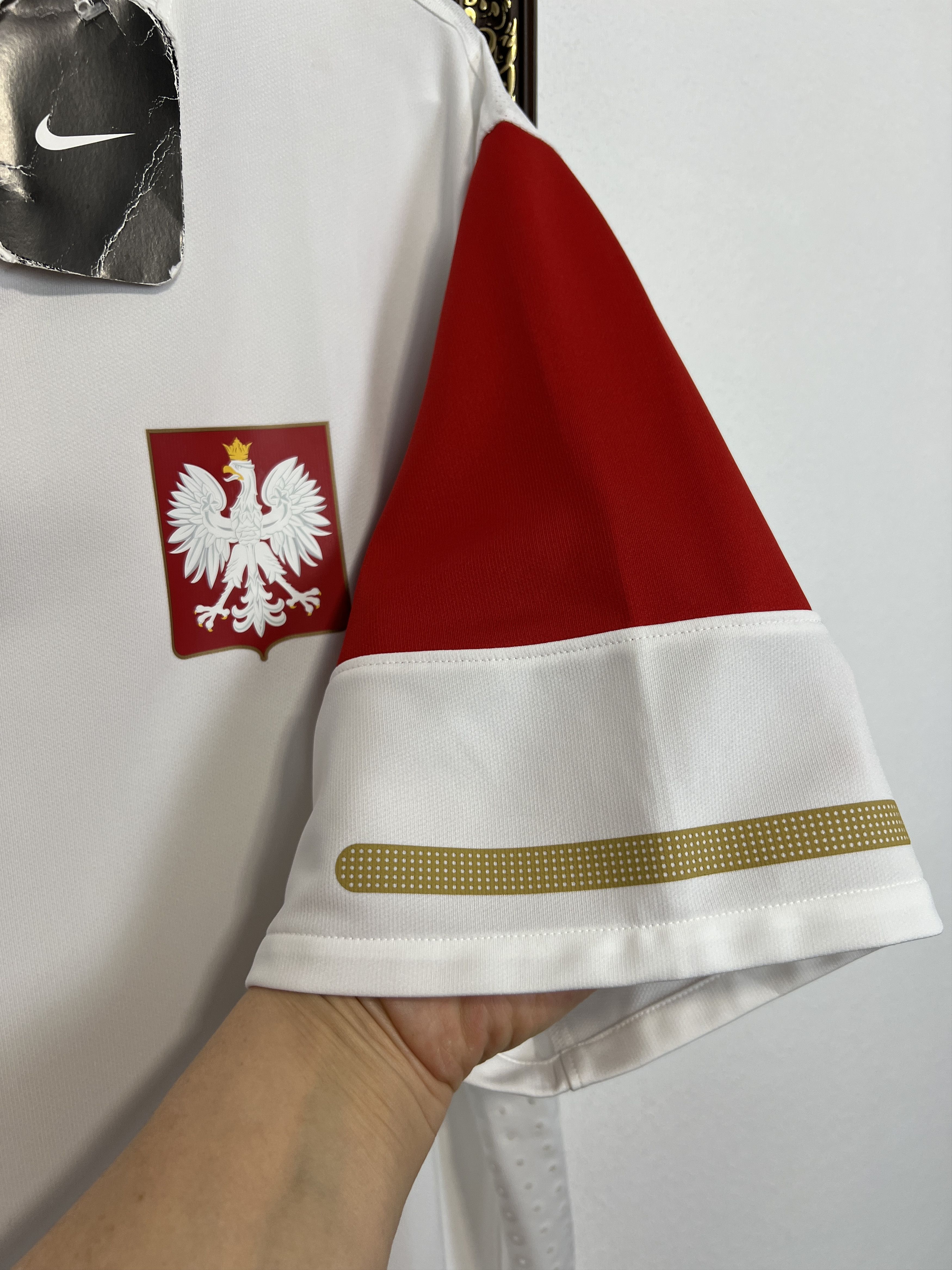 Nike Poland Home football shirt Soccer Player Issue Jersey Trikot Size US XXL / EU 58 / 5 - 7 Thumbnail