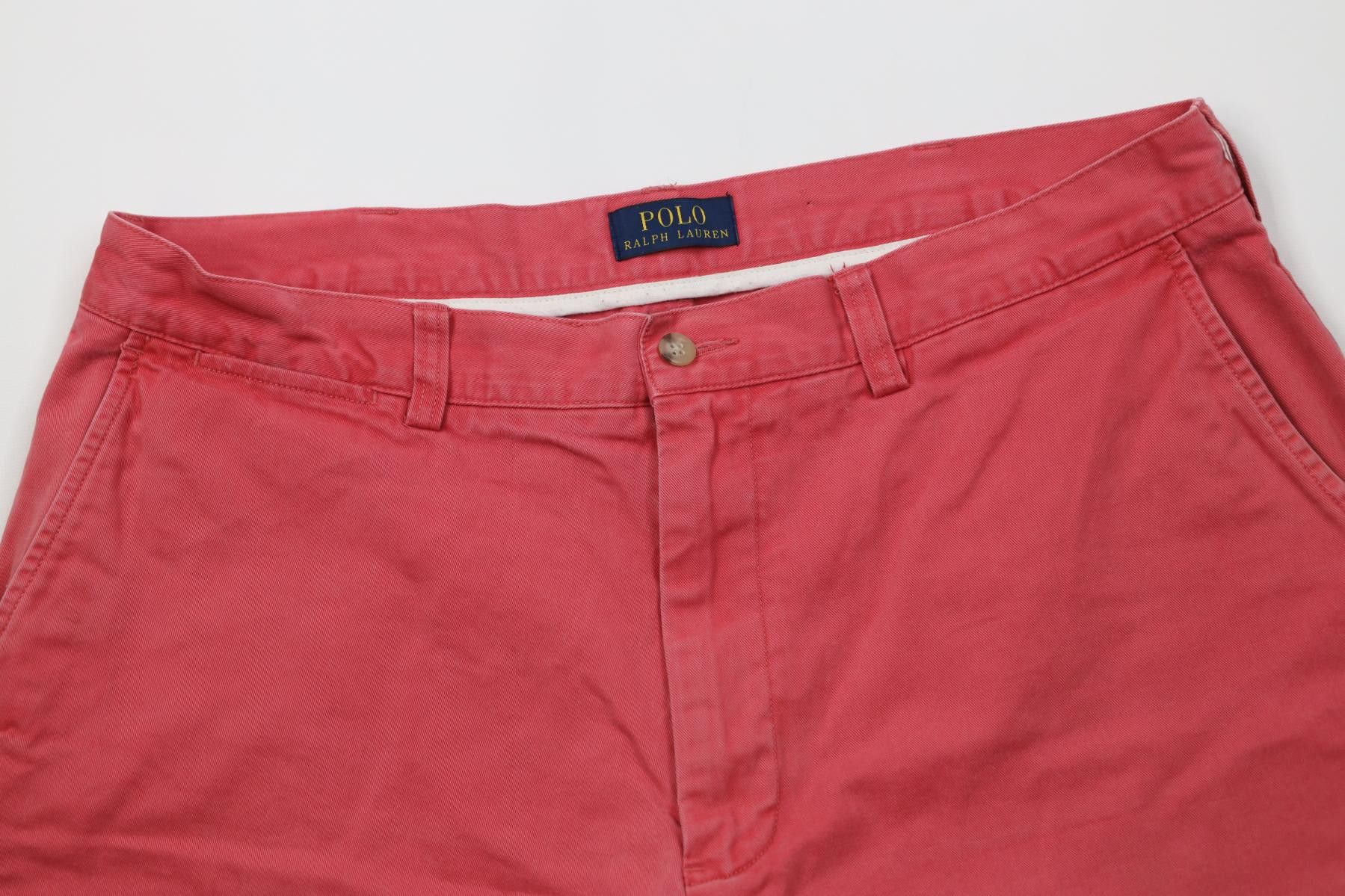 Polo Ralph Lauren Vintage Y2K Ralph Lauren Above Knee Chino Golf Shorts Red Size US 36 / EU 52 - 2 Thumbnail