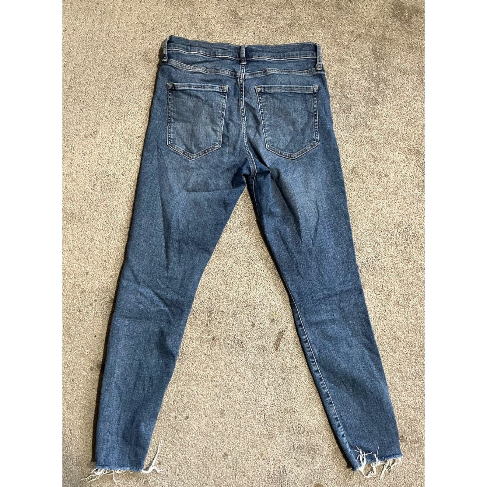 Banana Republic Banana Republic Jeans Premium Denim Mid-Rise Skinny Size 27 Blue Cotton Polyester Women's Skinny Jeans dark denim Size 27" / US 4 / IT 40 - 3 Thumbnail